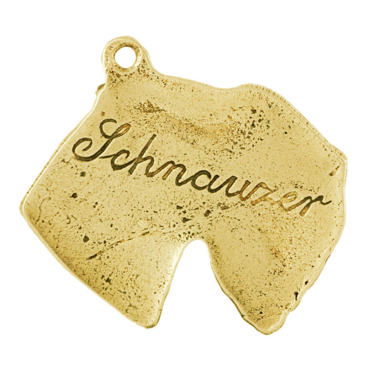 Schnauzer III - necklace with a dog in a gift box, gold-plated pendant for a dog lover, striking jewelry by Art-Dog