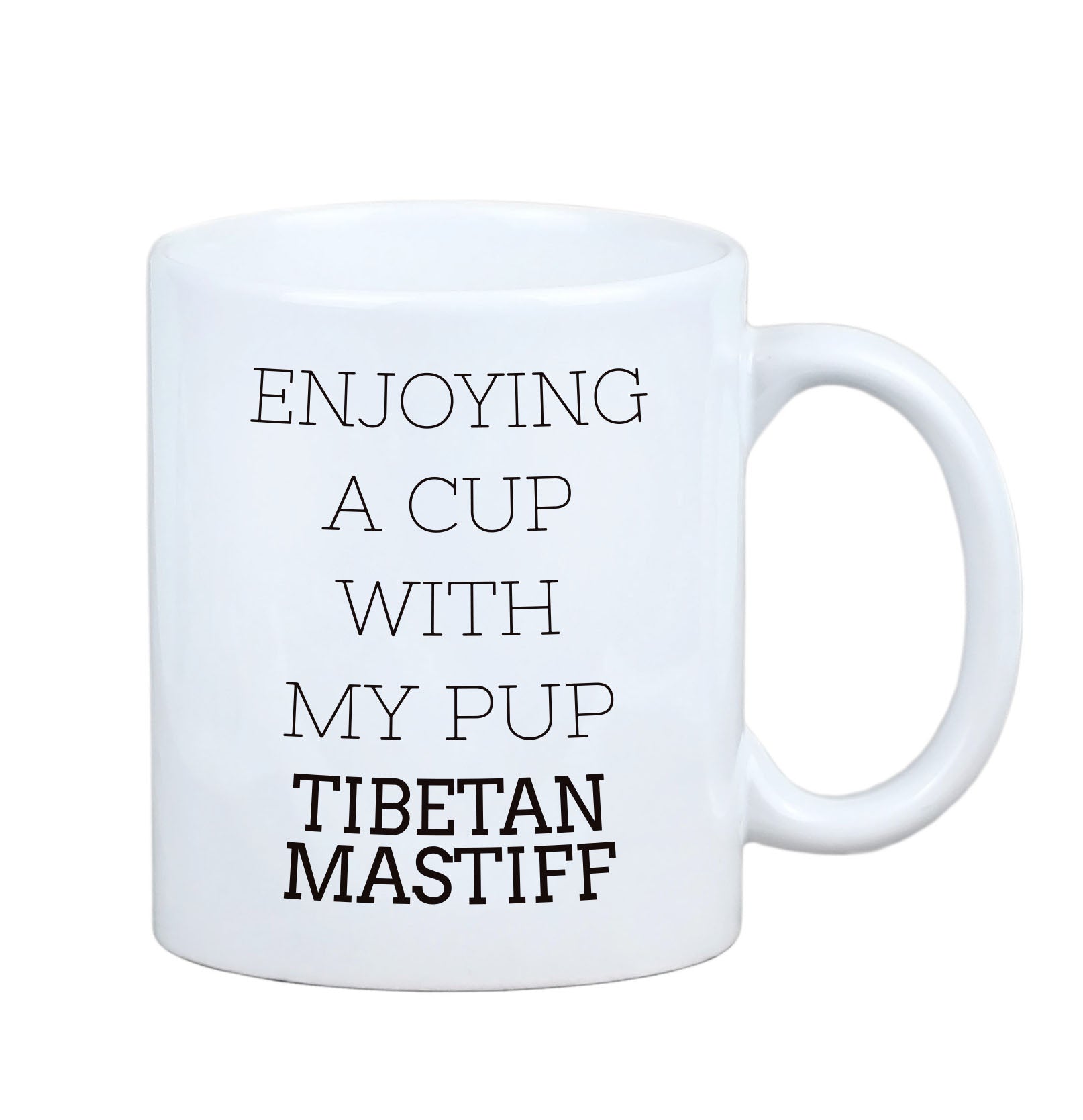 Tibetan Mastiff, Do khyi - cup with a geometric dog image and the inscription Art-Dog