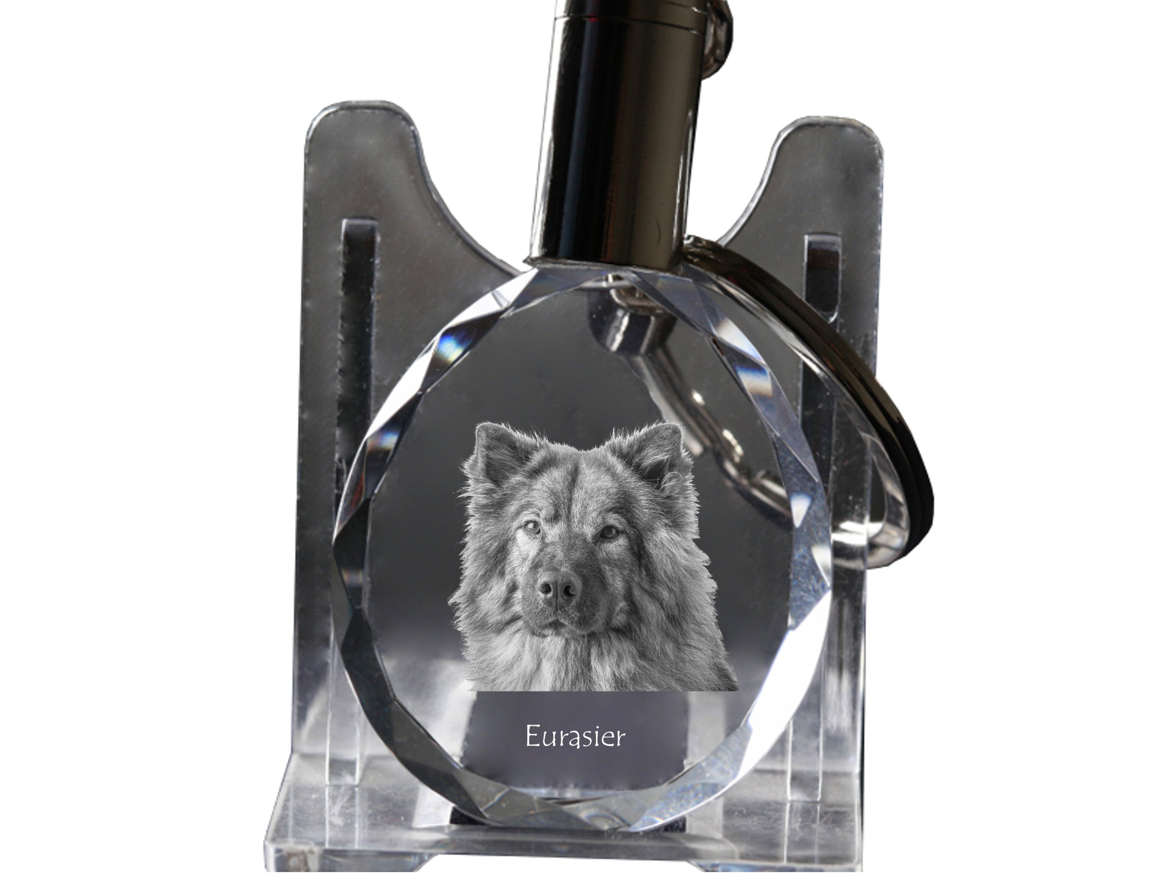 Eurasian, Eurasier - pendant with a photo of a dog, crystal key ring in a gift box, a unique gift by Art-Dog