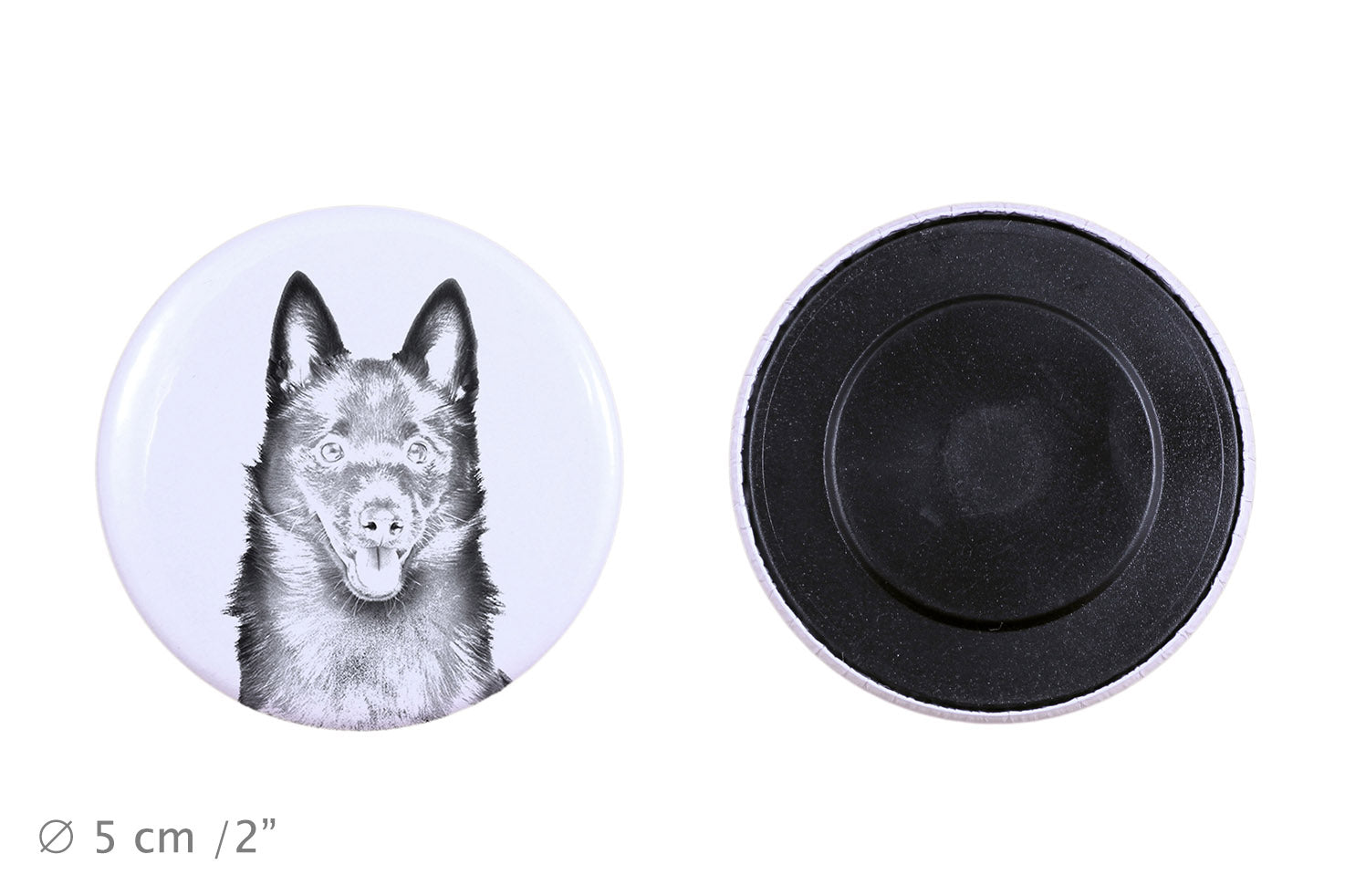 Schipperke, Little Black Devil, Little Captain - magnet with a dog's pupil, exceptionally light, strong magnet, handmade product by the Art-Dog brand