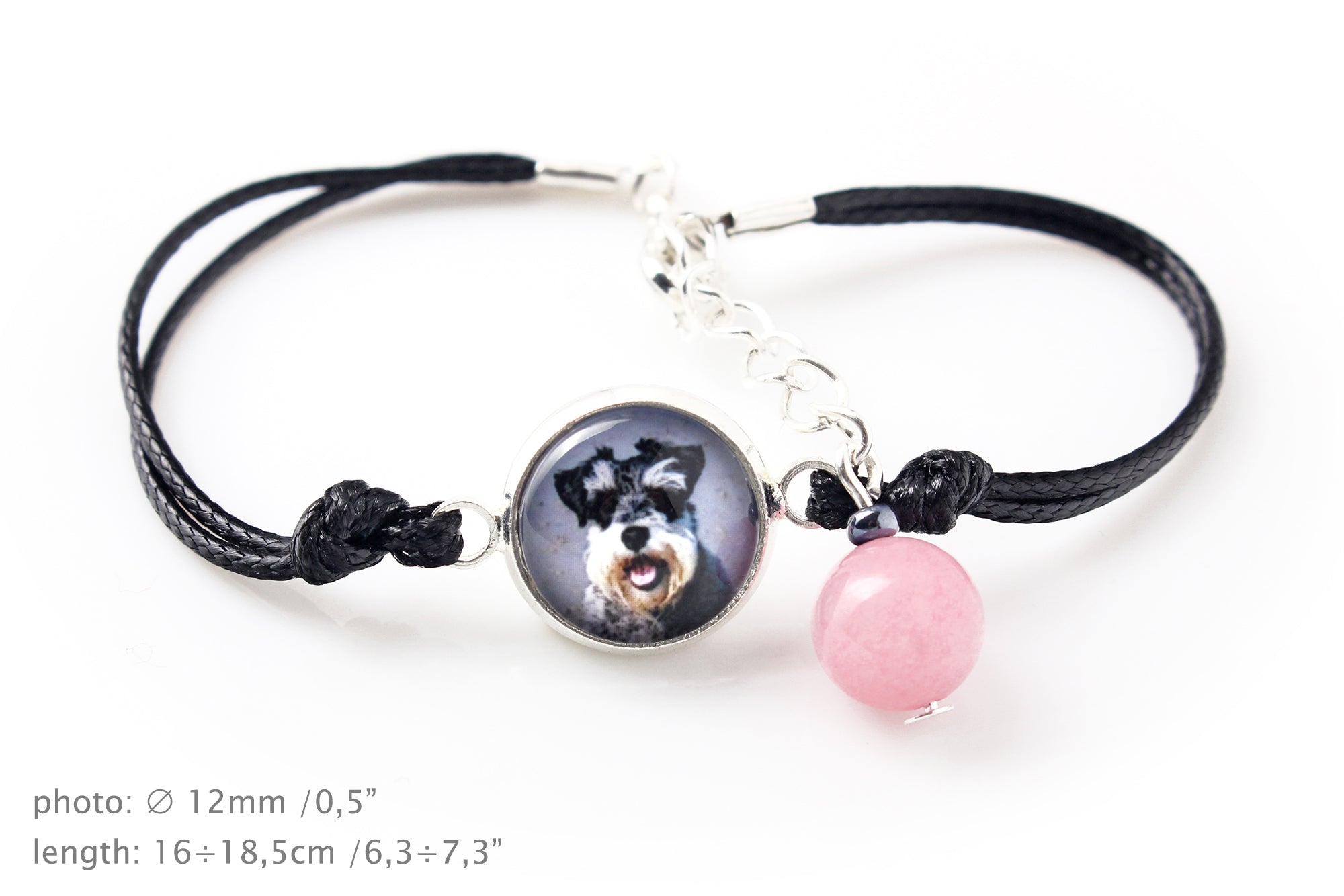 Schnauzer - a set of jewelry with your photo, a woman's ornament, handmade item, a product made with passion for creating the Art-Dog brand.