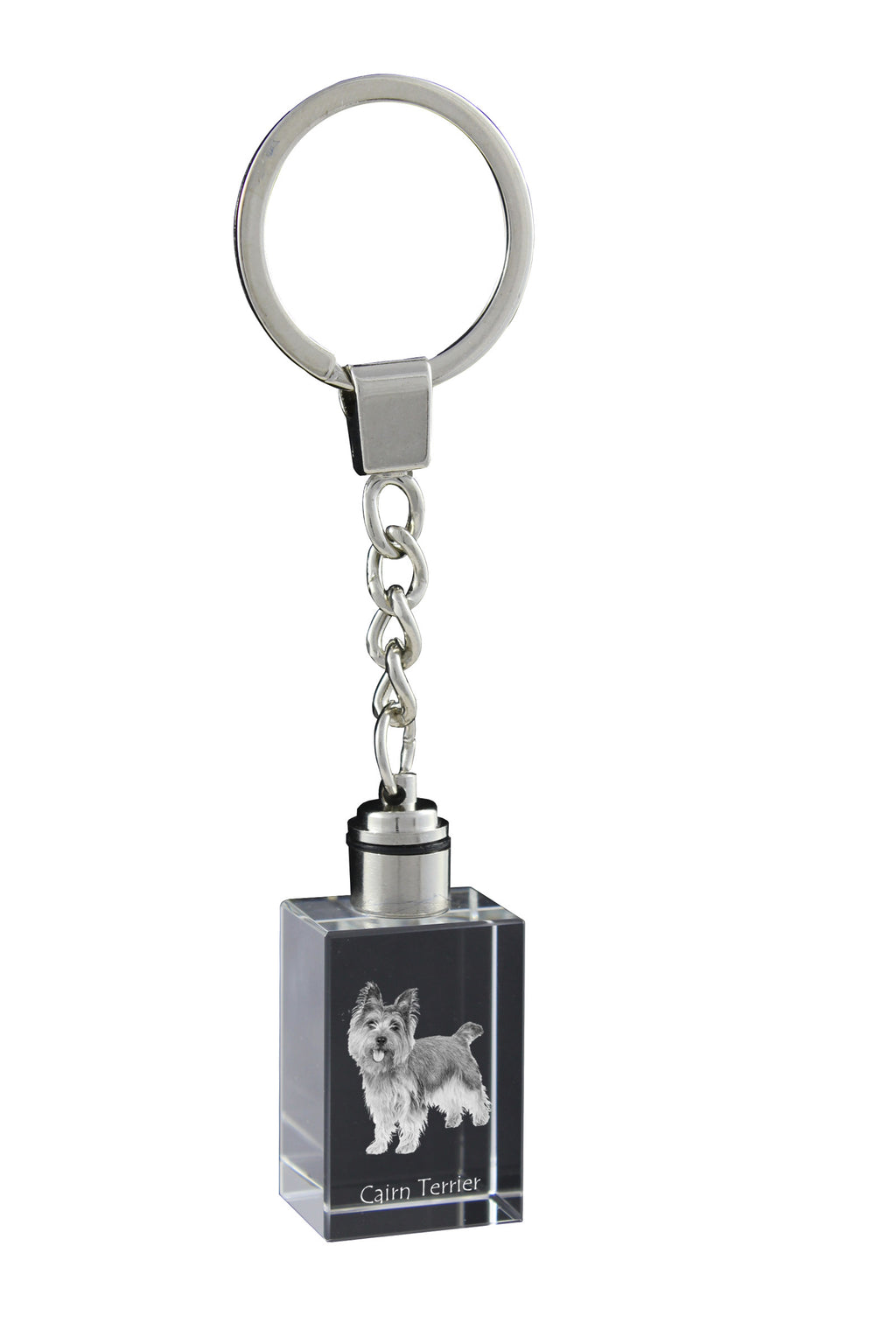 Cairn Terrier - Crystal key ring with dog photo, illuminated key ring, unique gift by Art-Dog brand