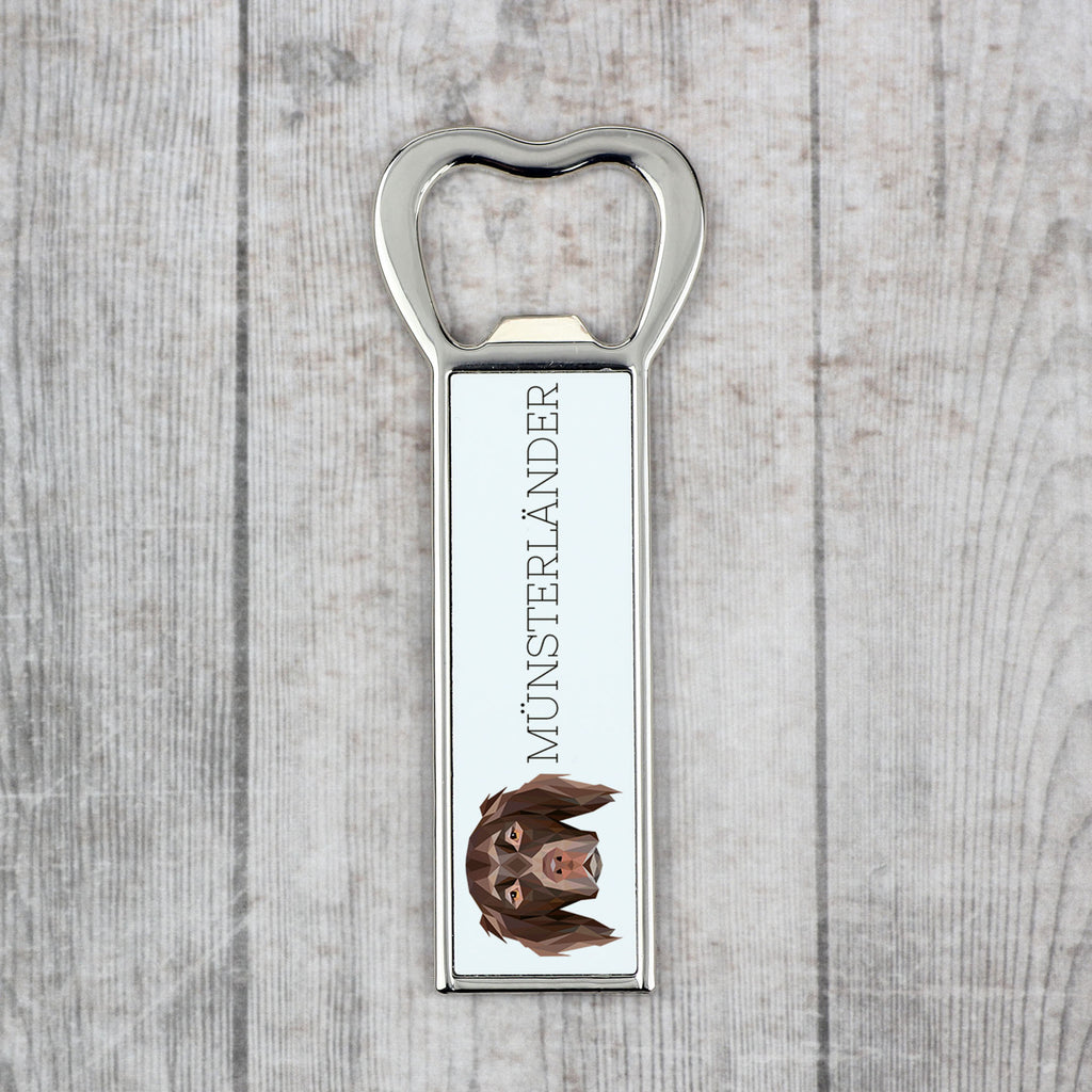 Münsterländer - bottle opener with a picture and inscription for beer by Art-Dog