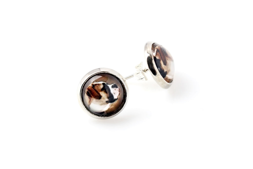 American Bulldog, Old Country Bulldog - earrings in a box, your photo, handmade jewelry, a product of the Art-Dog brand