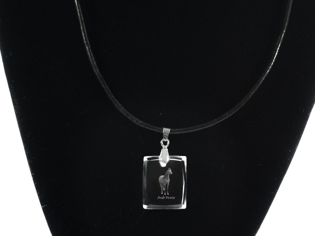 Arab Horse - Crystal pendant with horse, photo necklace, unique jewellery by Art-Dog