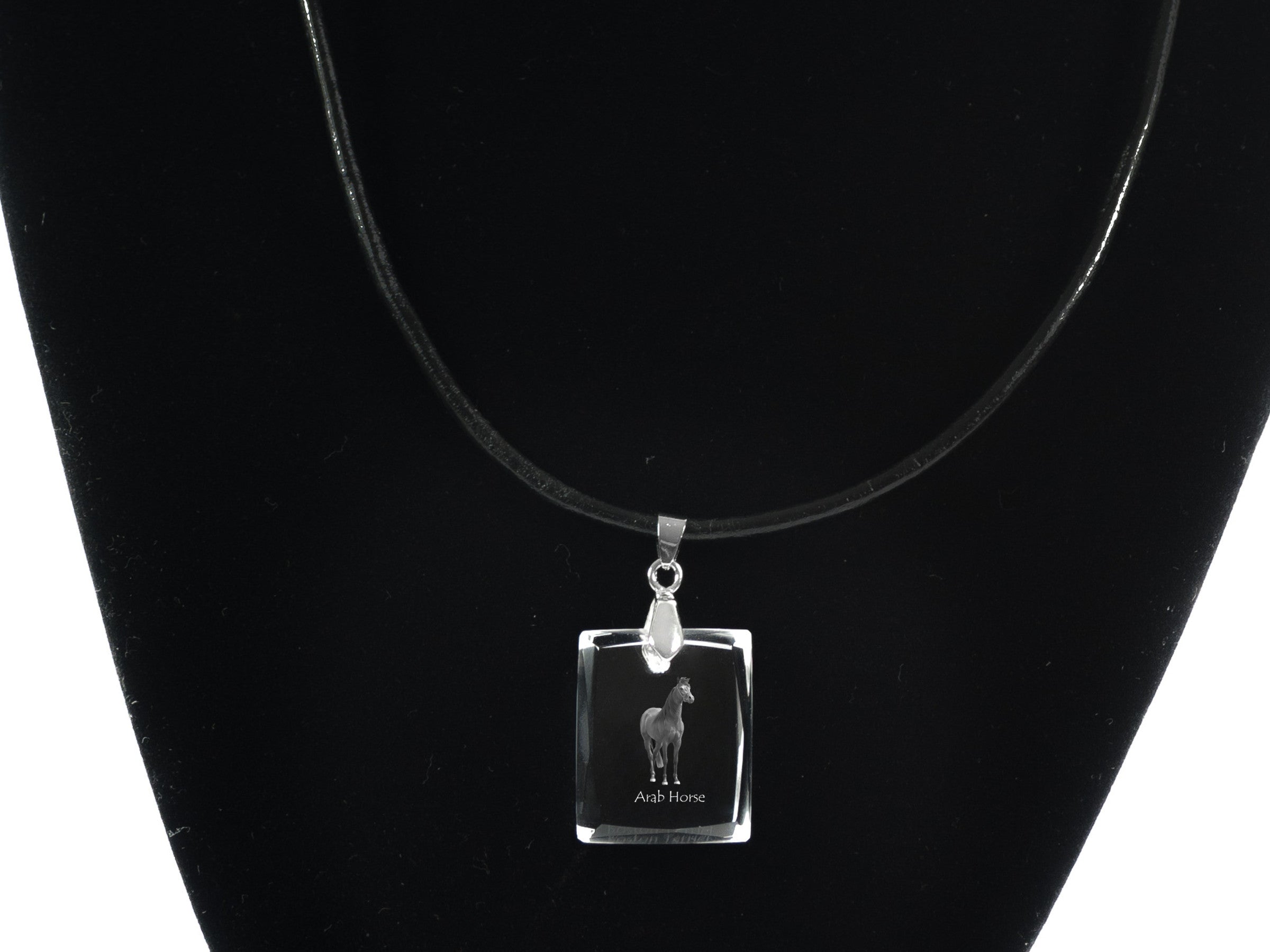 Arab Horse - Crystal pendant with horse, photo necklace, unique jewellery by Art-Dog