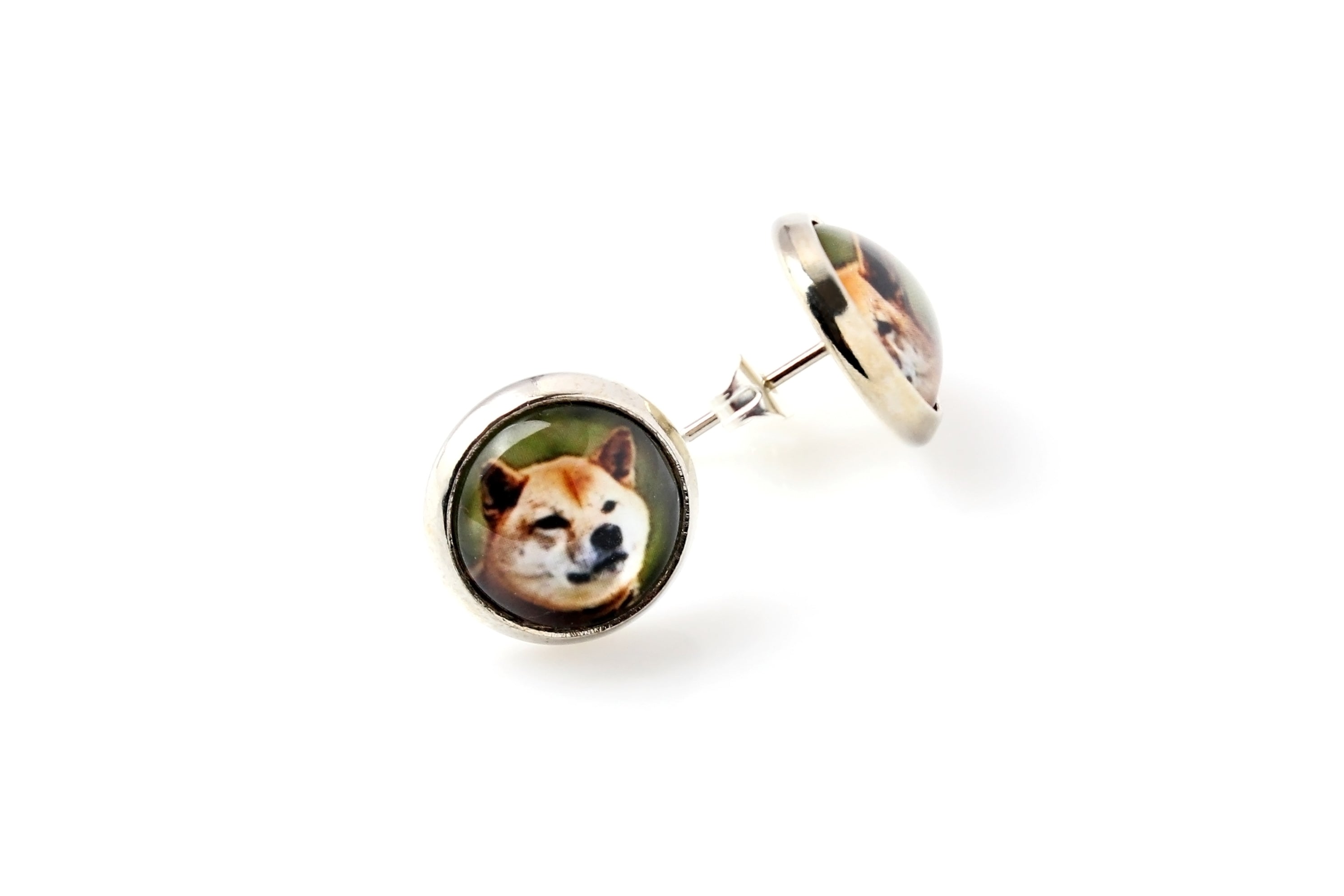 Shiba Inu, Japanese Small Size Dog, Japanese Brushwood Dog - earrings in a box, your photo, handmade jewelry, a product of the Art-Dog brand