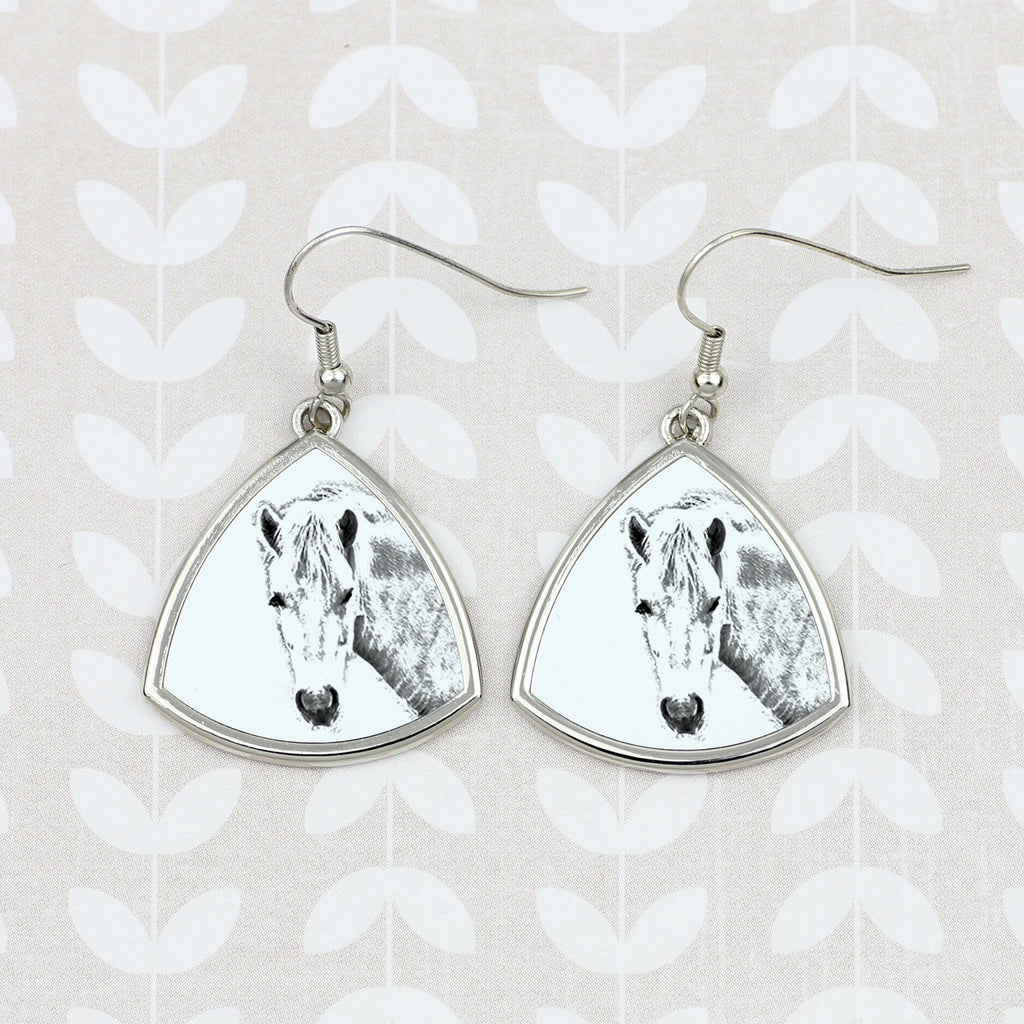 Fjord Horse - earrings with a horse, hanging earrings with a picture, personalized jewelry with Art-Dog brand print