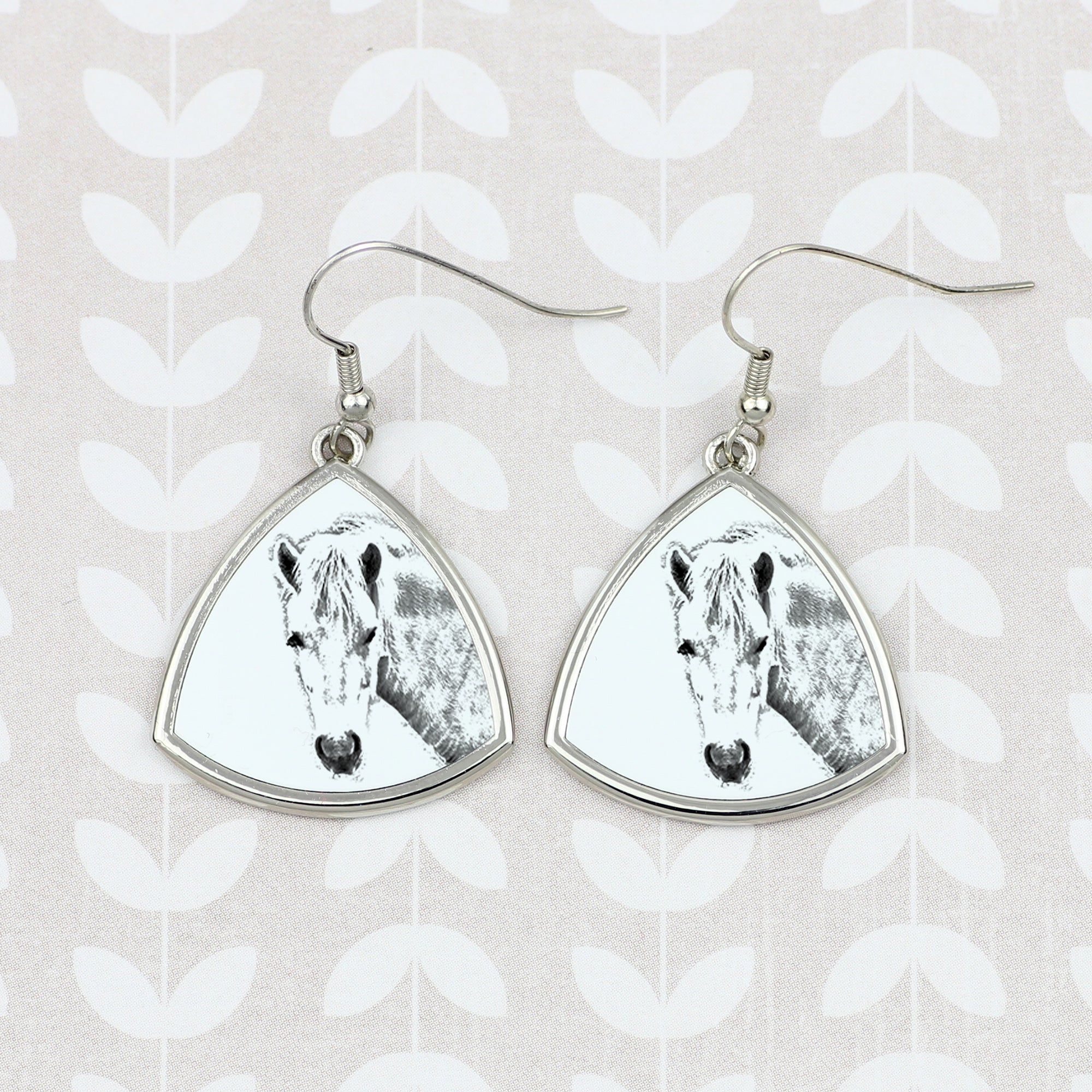 Fjord Horse - earrings with a horse, hanging earrings with a picture, personalized jewelry with Art-Dog brand print