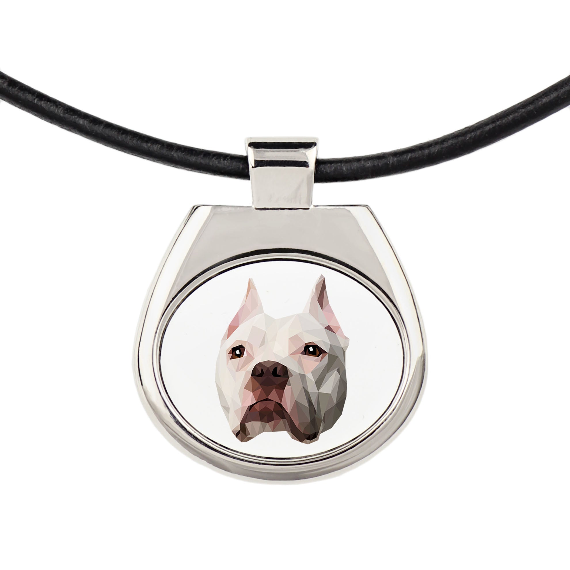 Pit Bull, American Pit Bull Terrier, Pitbull Terrier, APBT - necklace with a geometric design and the inscription "Art-Dog"