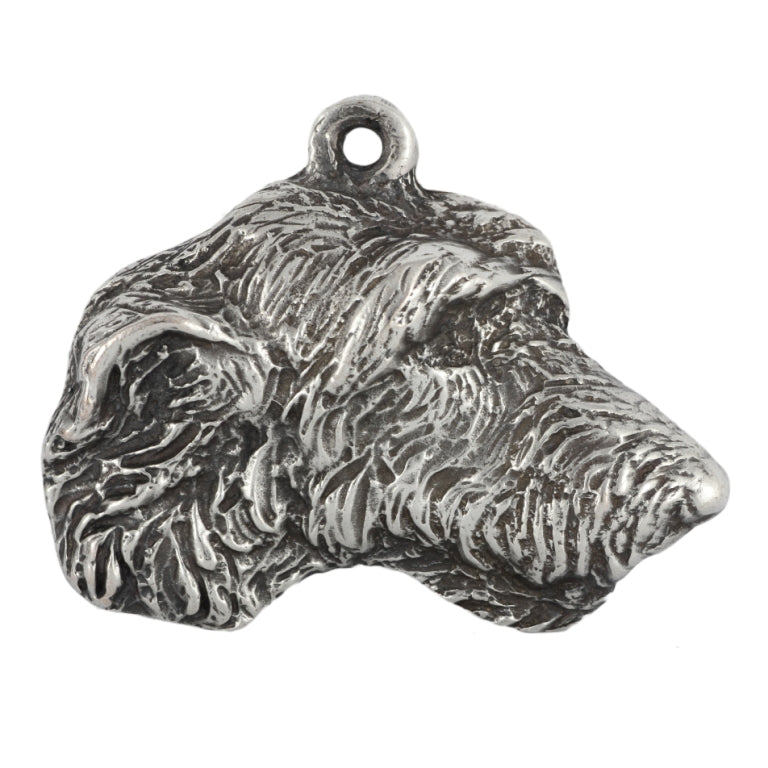 Irish Wolfhound - Silver-plated dog pendant, handbag decoration, backpack pendant by Art-Dog brand