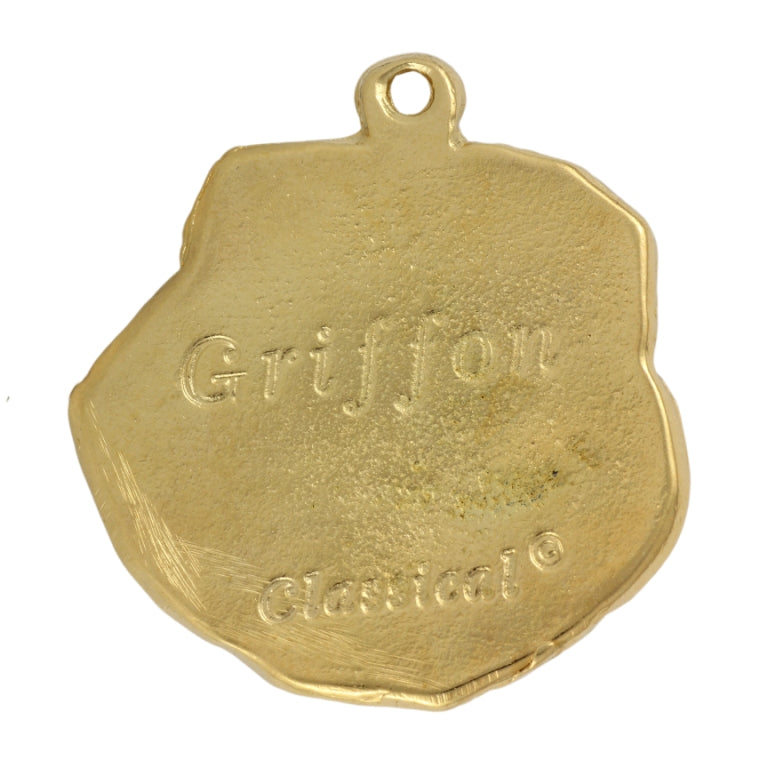 Griffon Bruxellois, Brussels Griffon I - necklace with a dog in a gift box, gold-plated pendant for a dog lover, striking jewelry by Art-Dog