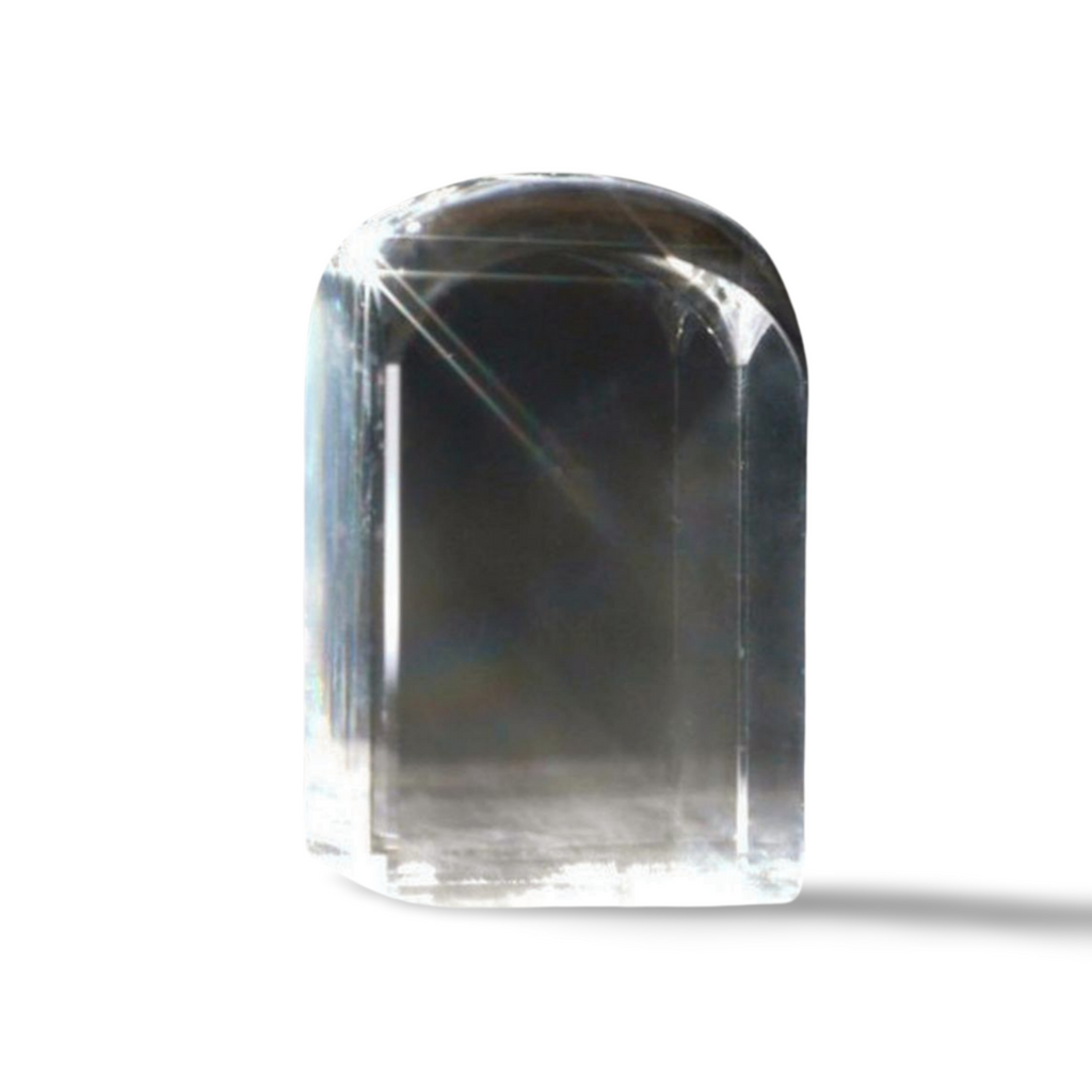 Selle Francais - crystal cube with a photo, photo of a horse in crystal, cubic paperweight from Art-Dog brand