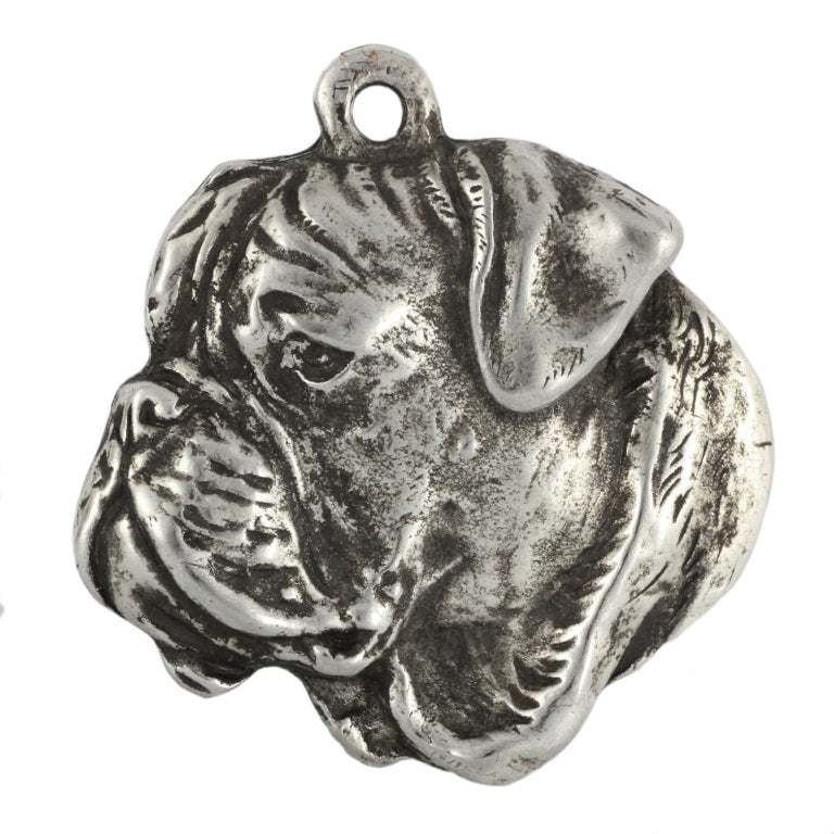 Bullmastiff II - Silver-plated dog pendant, handbag decoration, backpack pendant by Art-Dog brand