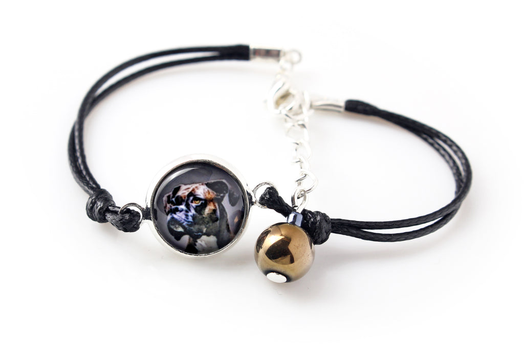 Boxer, German Boxer I - bracelet in a box with your photo, feminine jewelry, perfect gift from Art-Dog brand
