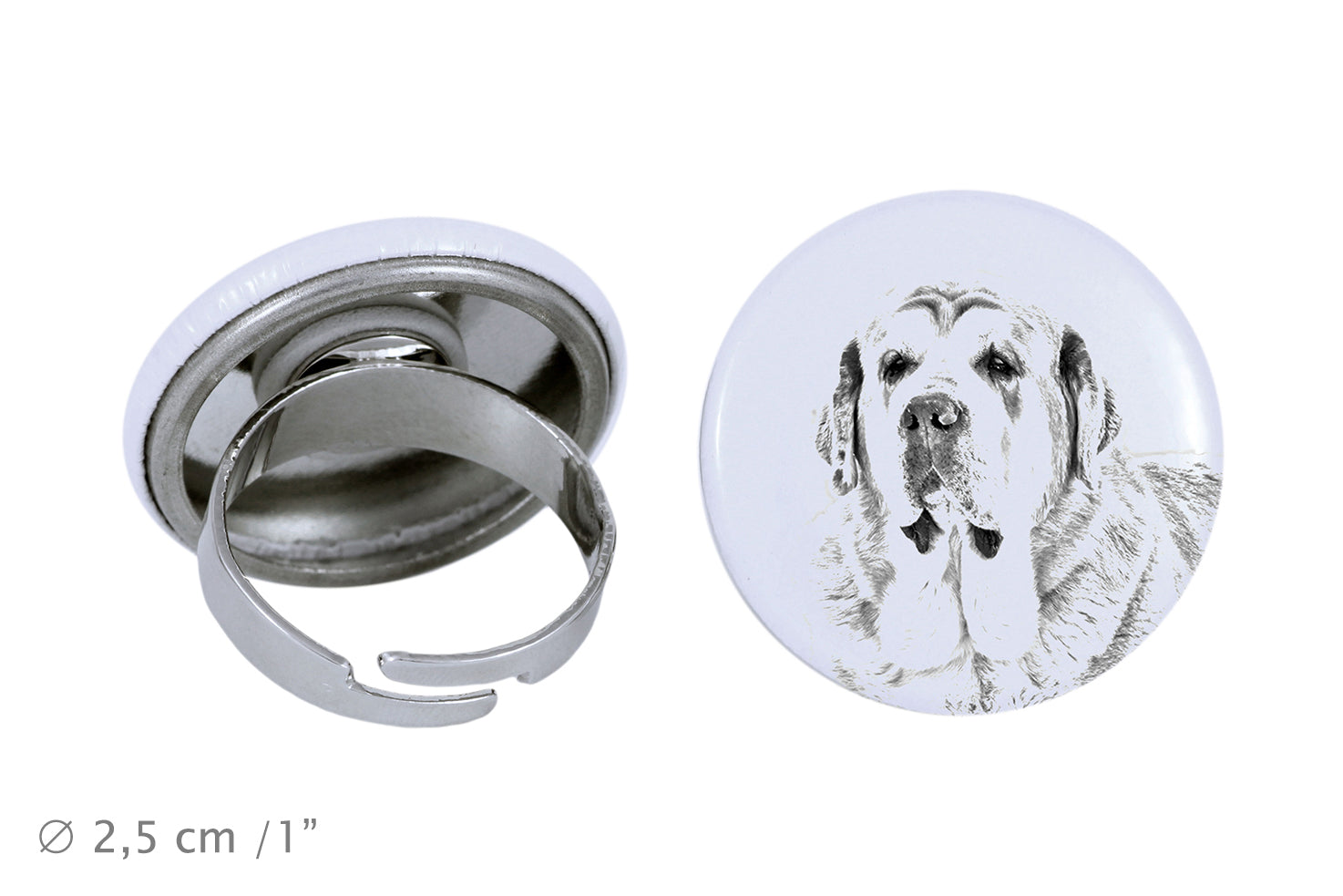 Spanish Mastiff, Mastín Español - women's jewelry with a dog portrait, handmade product, possibility to add your own photo, Art-Dog brand
