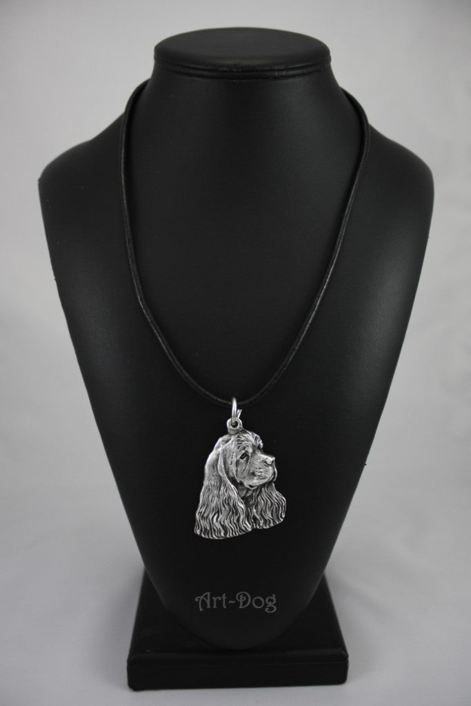 American Cocker Spaniel, Merry Cocker - Dog necklace in gift box, silver-plated locket for dog fan, striking pendant by Art-Dog brand