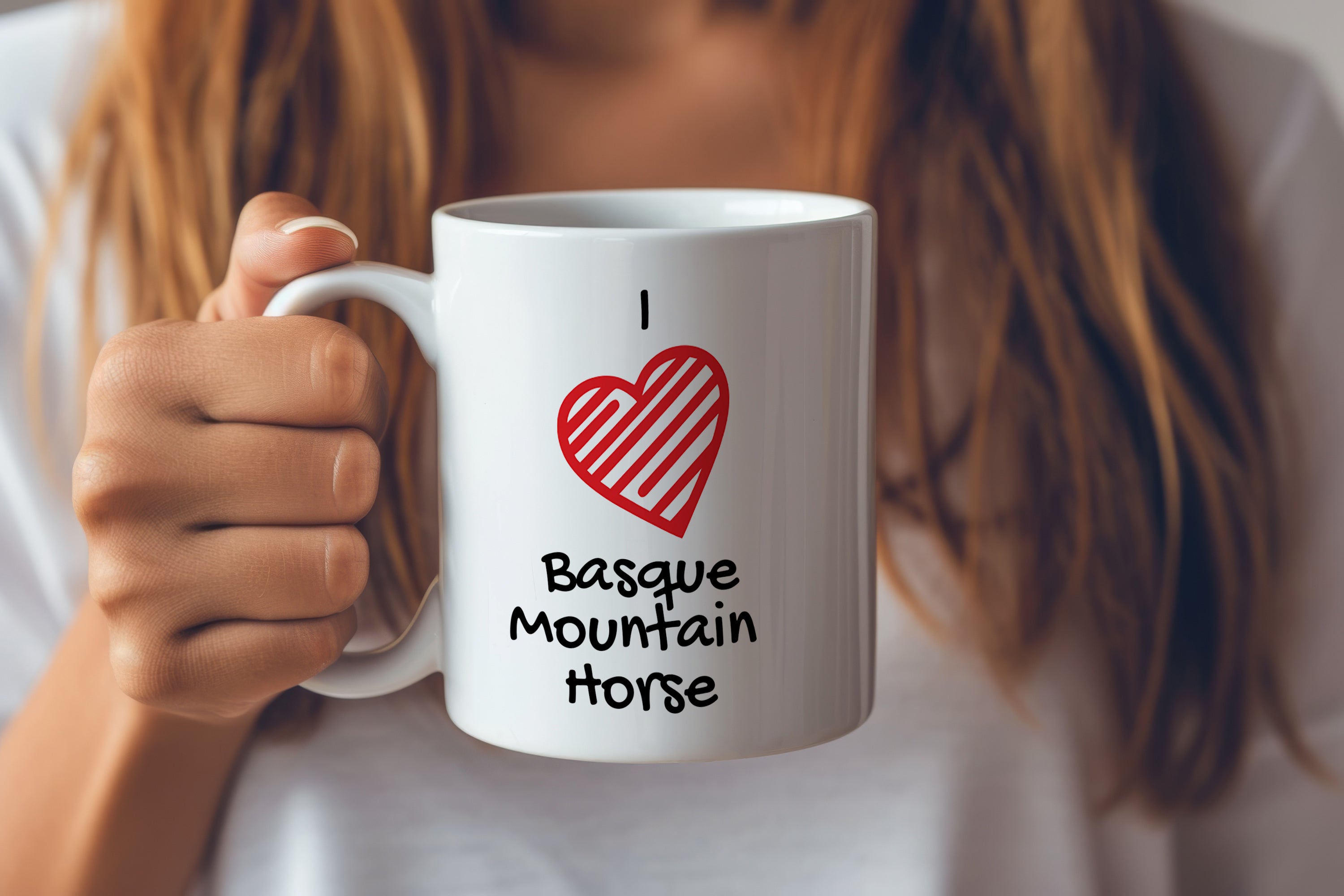 Basque Mountain Horse - cup with a horse, cute cup with graphics, a gift with your photo from the Art-Dog brand
