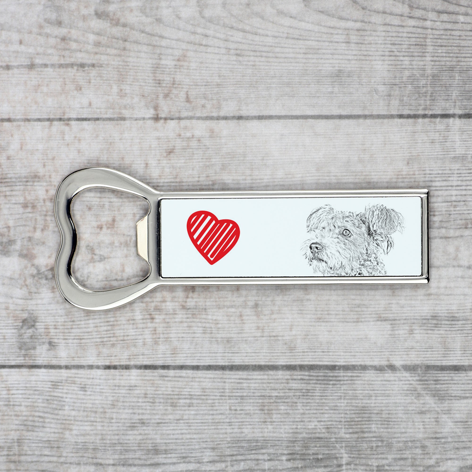 Pumi, Hungarian Pumi, Hungarian herding terrier - bottle opener with a dog, personalized fridge opener, unique gift for a man by Art-Dog brand