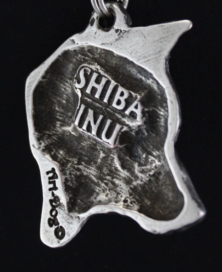 Shiba Inu, Japanese Small Size Dog, Japanese Brushwood Dog - necklace with a dog, dog pendant on a silver chain, unique jewelry from the Art-Dog brand