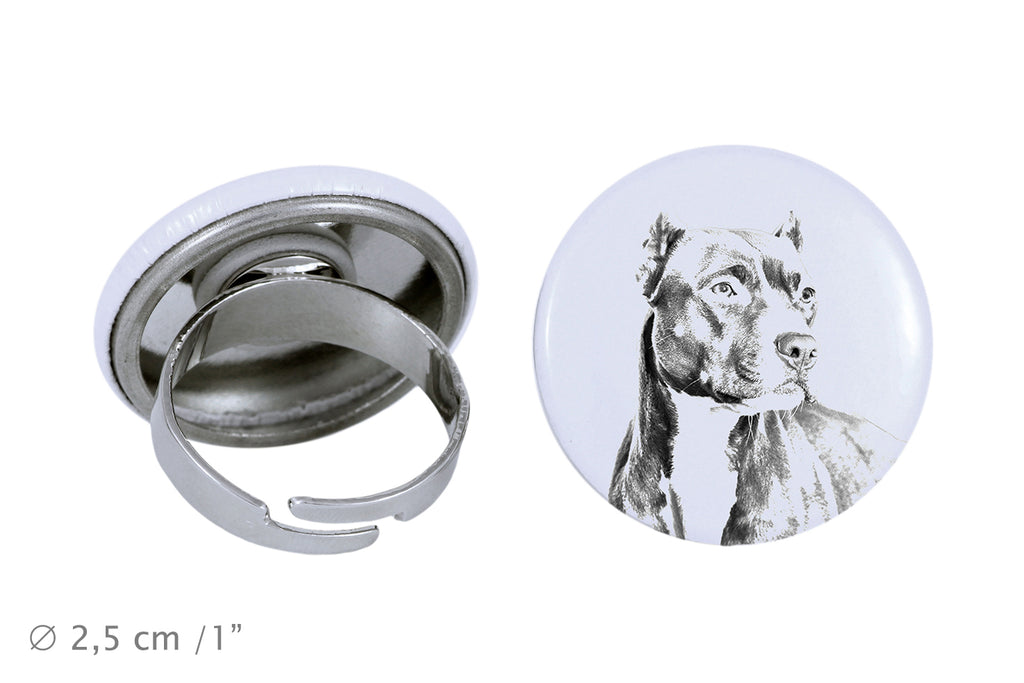 Pit Bull, American Pit Bull Terrier, Pitbull Terrier, APBT - women's jewelry with a dog portrait, handmade product, possibility to add your own photo, Art-Dog brand