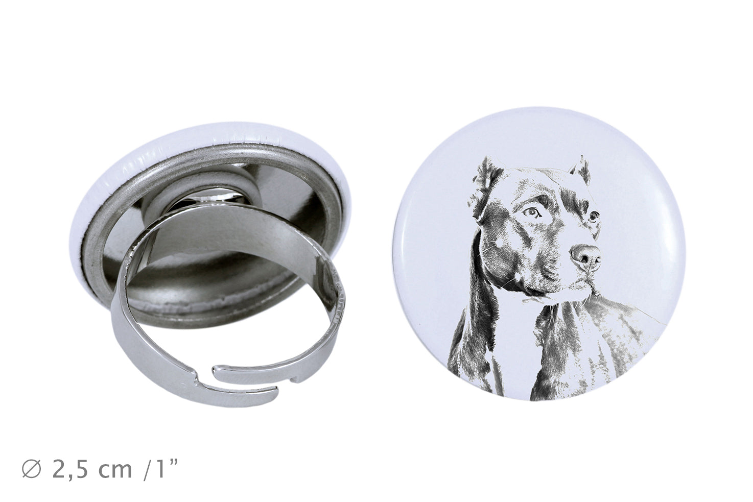 Pit Bull, American Pit Bull Terrier, Pitbull Terrier, APBT - women's jewelry with a dog portrait, handmade product, possibility to add your own photo, Art-Dog brand