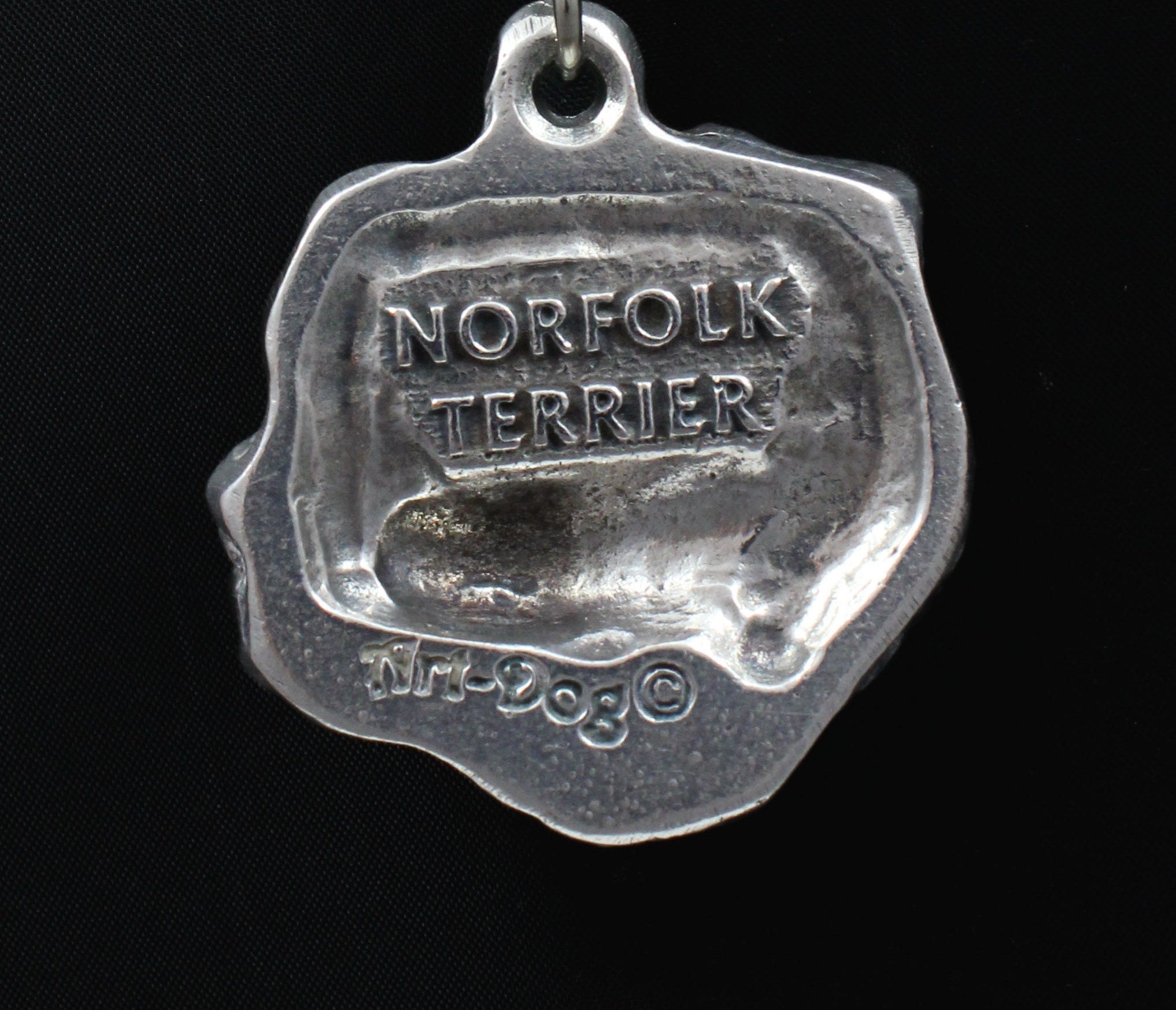 Norfolk Terrier - necklace with a dog, dog pendant on a silver chain, unique jewelry from the Art-Dog brand