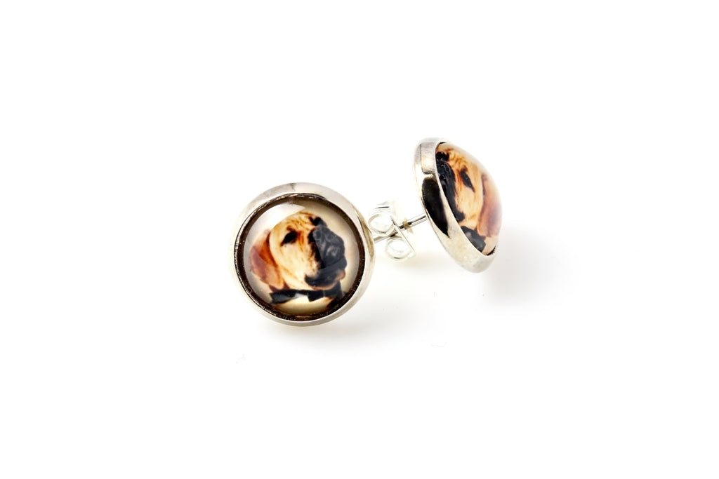 Bullmastiff - earrings in a box, your photo, handmade jewelry, a product of the Art-Dog brand