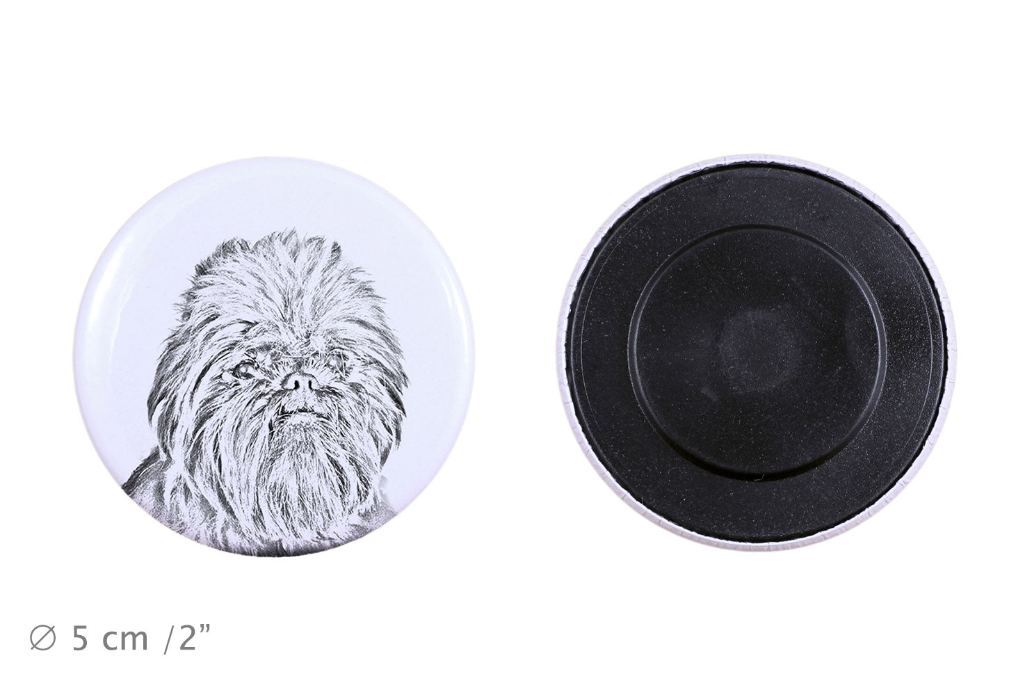 Affenpinscher, Affen, Affie - magnet with a dog's pupil, exceptionally light, strong magnet, handmade product by the Art-Dog brand