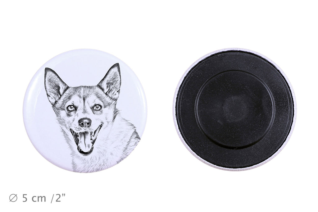Norwegian Lundehund, Norsk Lundehund - magnet with a dog's pupil, exceptionally light, strong magnet, handmade product by the Art-Dog brand