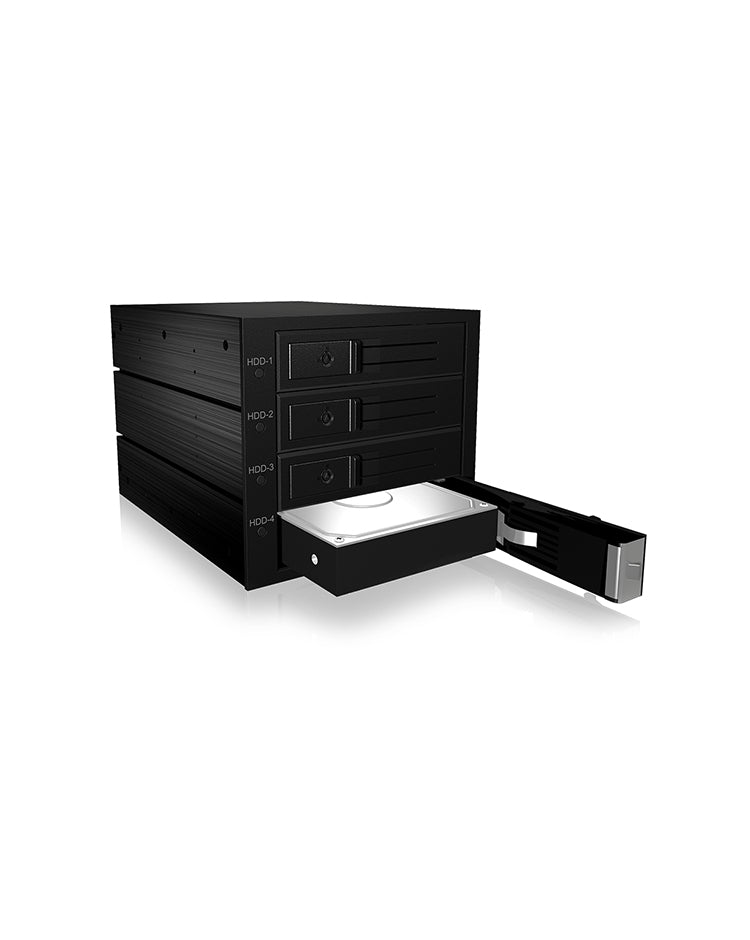 Boîtier de Disques IB-564SAS-12G pour 4 HDD 3.5", SAS et SATA, Noir