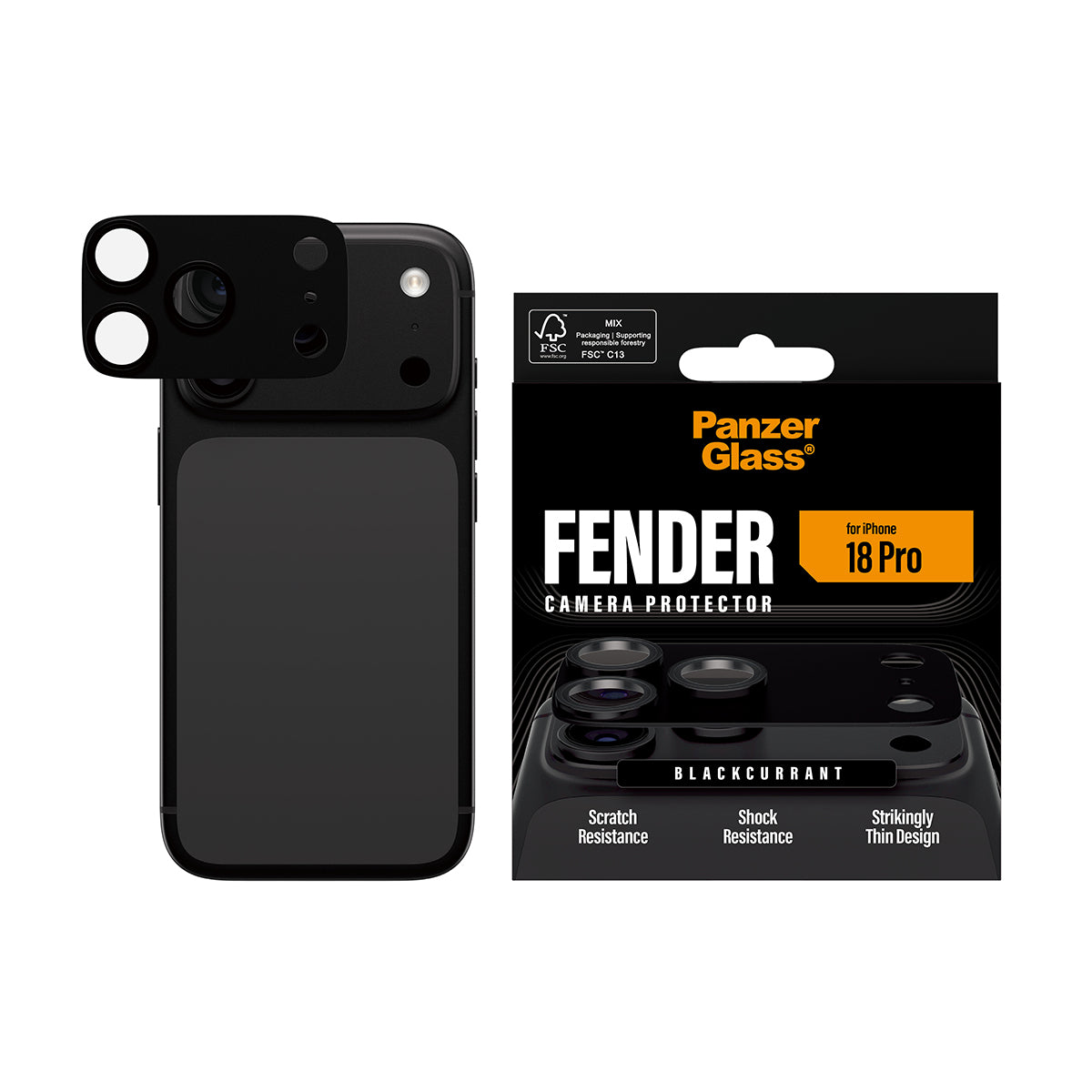 PanzerGlass ® Fender Camera Lens Protector Blackcurrant iPhone 2026 Pro Protection d'écran transparent 1 pièce(s) - vue 2