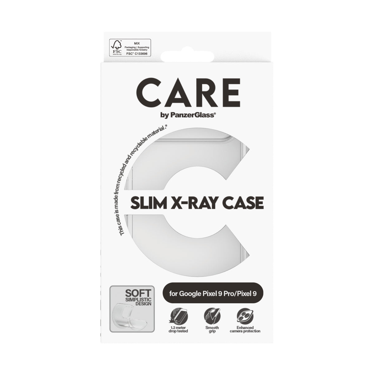 PanzerGlass CARE™ by ® X-Ray Case Google Pixel 9 Pro 5G | 9 5G coque de protection pour téléphones portables Housse Tran