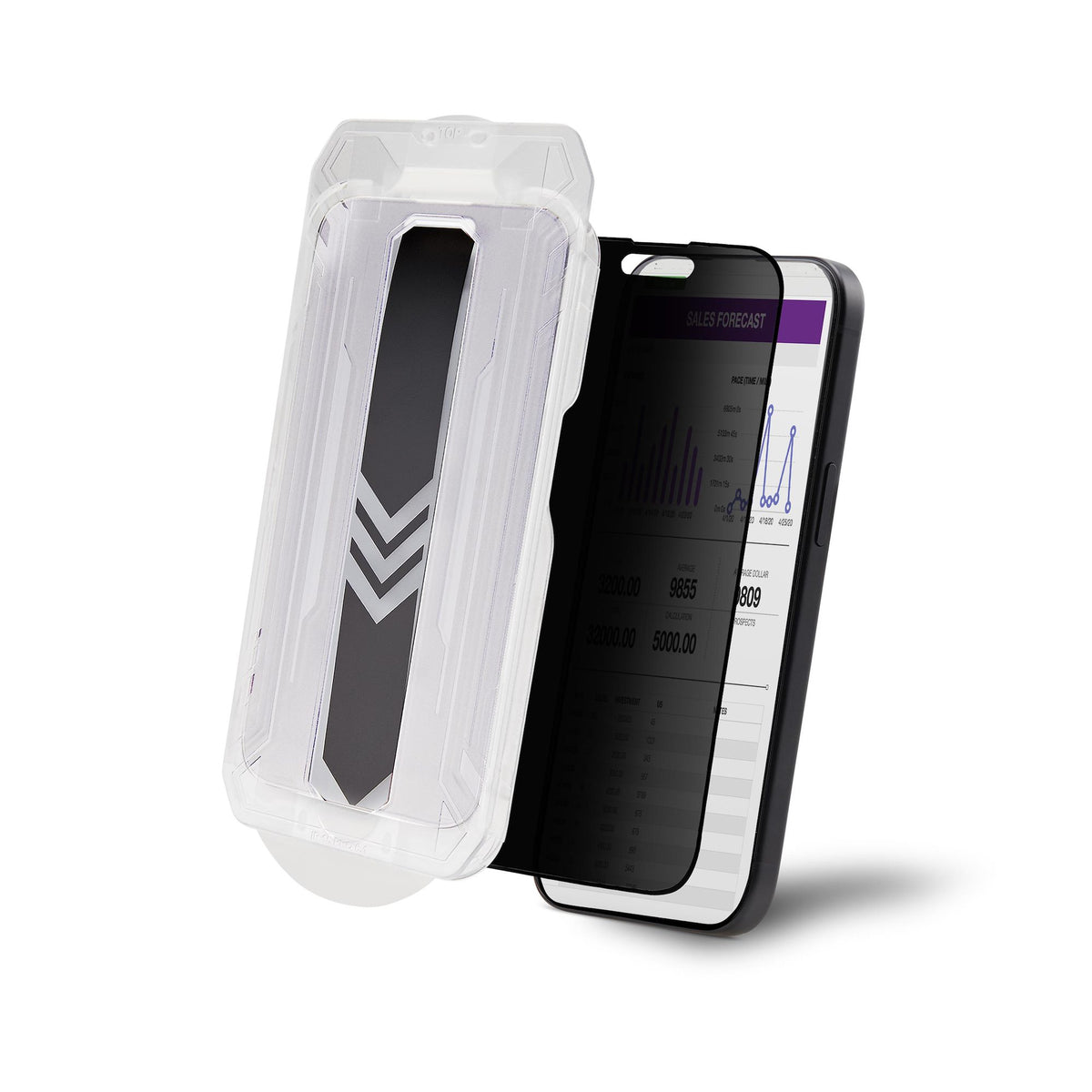 StarTech.com Filtre de Confidentialité 4 Directions pour iPhone 15 Pro Max, Verre Trempé, Vue +/- 30°
