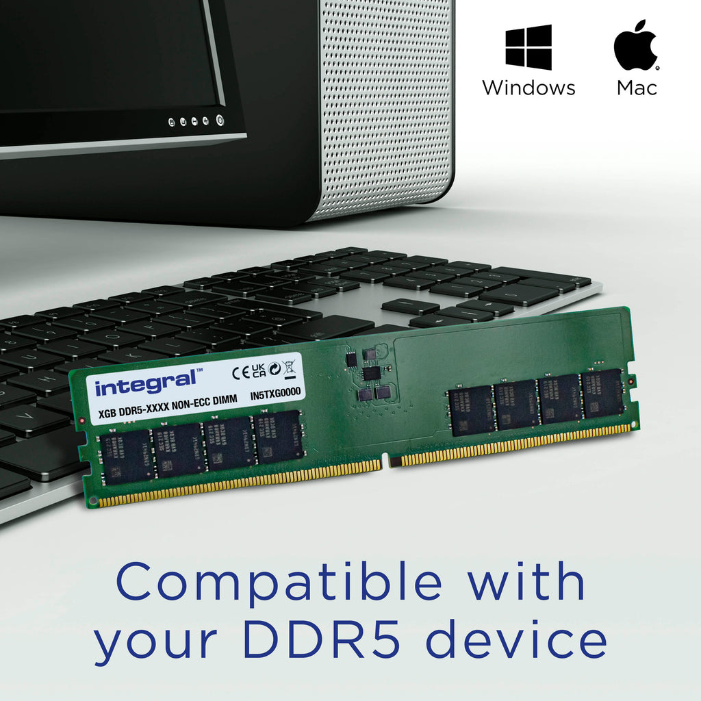Integral IN5T32GNHRBX Module de Mémoire 32 Go DDR5 4800 MHz 288-pin DIMM
