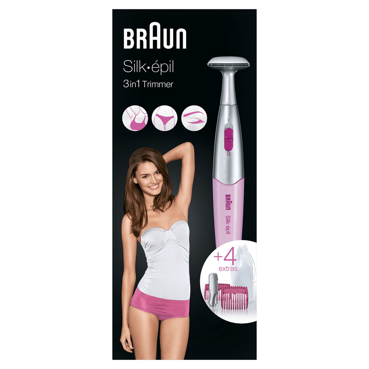 Braun Silk-épil Styler FG1100 Tondeuse Bikini, Rose