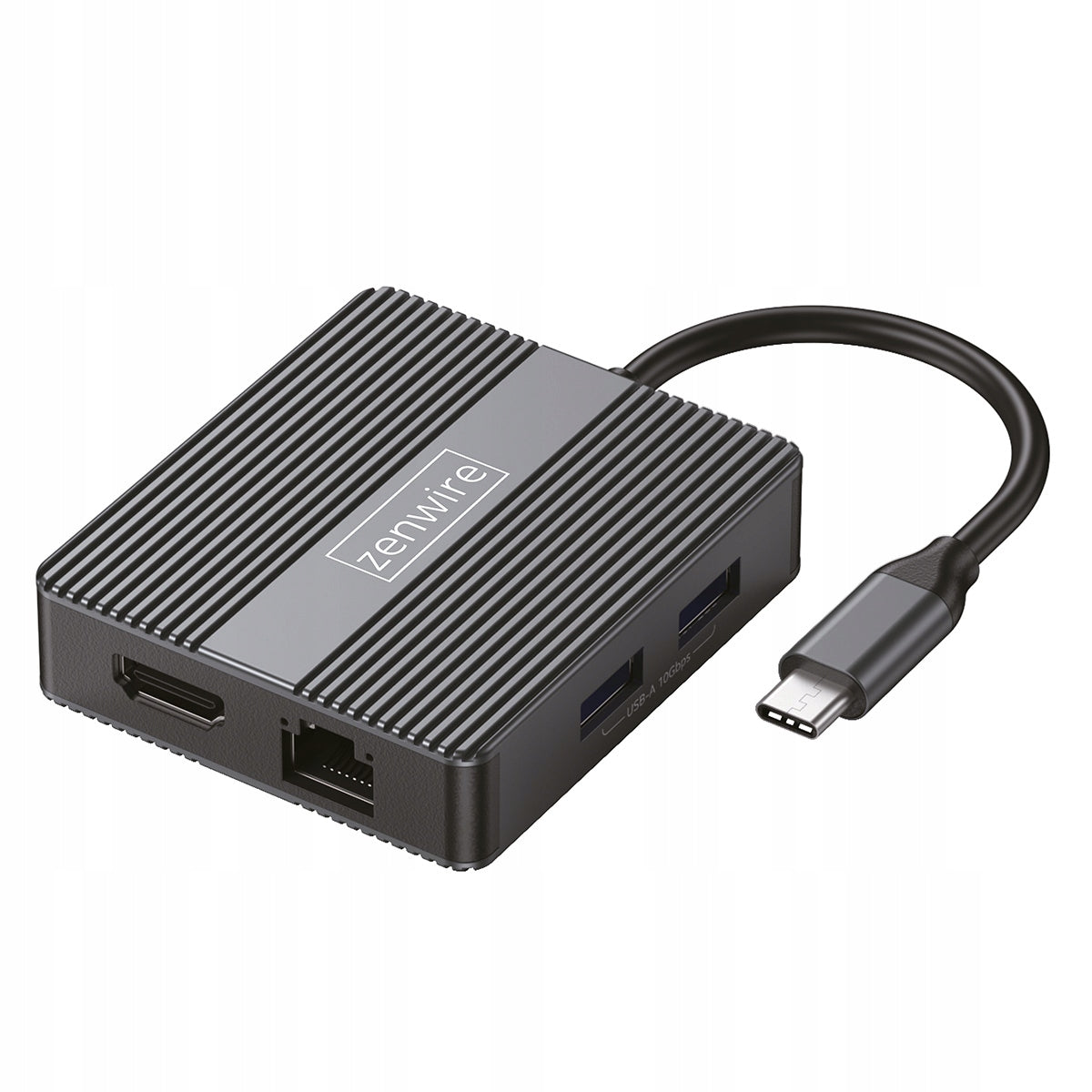 Hub USB-C 7-en-1 : adaptateur USB 3.0, HDMI 4K 60 Hz, DisplayPort, Gigabit RJ-45 1000 M, Zenwire BS-HP706