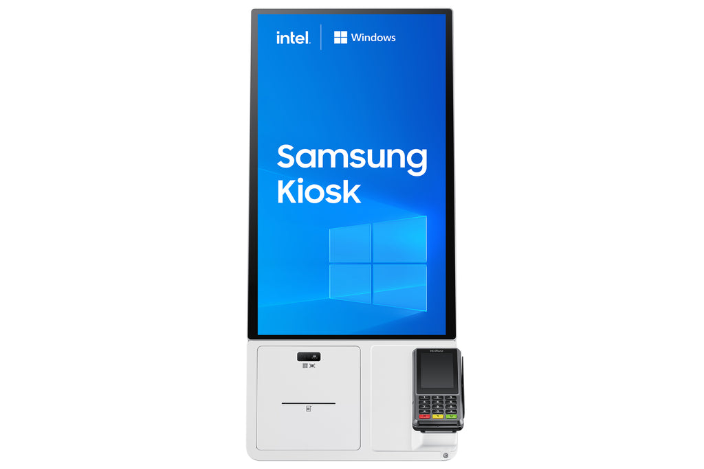 Samsung Samsung KM24C-3 En forme de kiosk 61 cm (24") LED 250 cd/m² Full HD Blanc Écran tactile Intégré dans le processeur Windows 10 IoT Enterprise 16/7