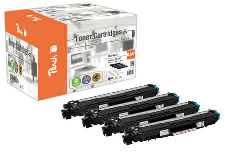 Cartouches de Toner Compatibles PT1070, Lot de 4, Noir, Cyan, Magenta, Jaune