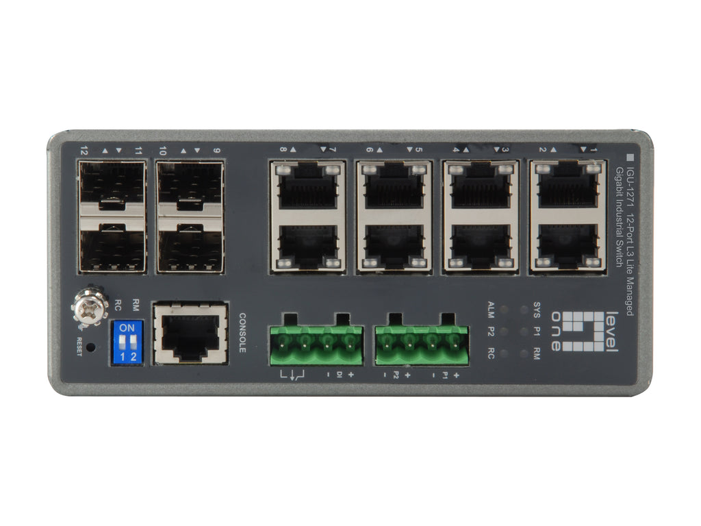 LevelOne IGU-1271 commutateur réseau Géré L3 Gigabit Ethernet (10/100/1000) Gris - vue 2