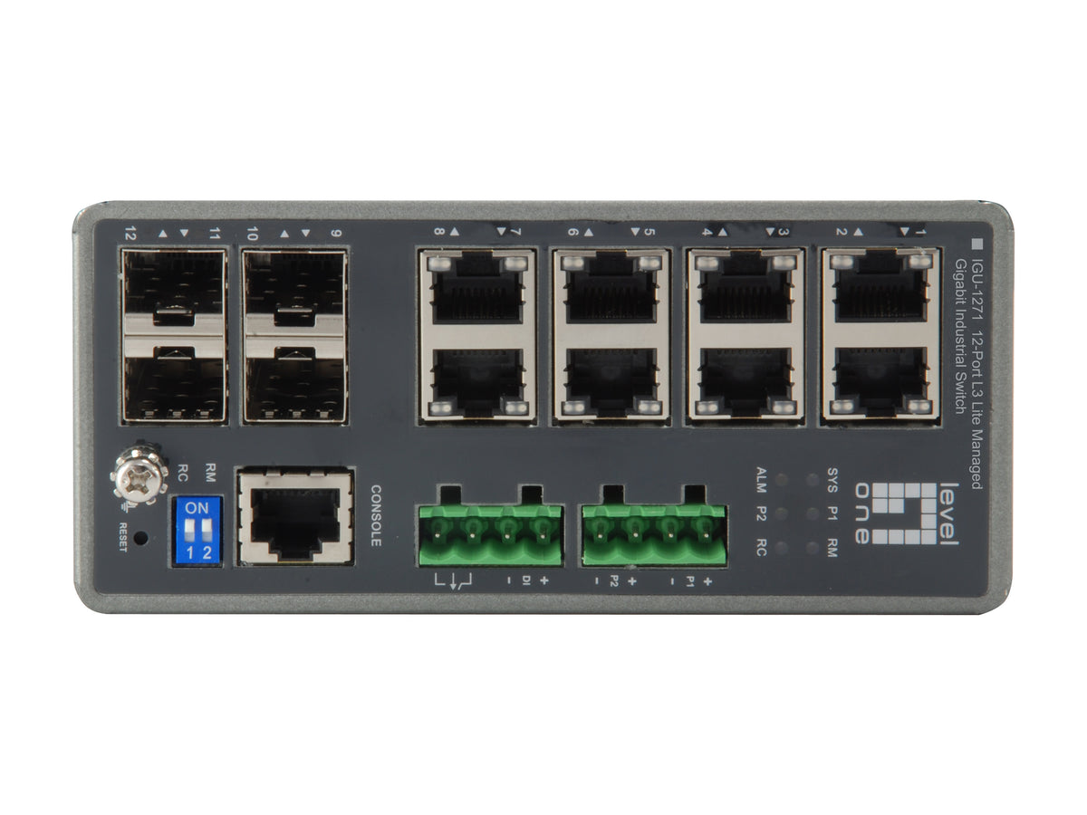 LevelOne IGU-1271 commutateur réseau Géré L3 Gigabit Ethernet (10/100/1000) Gris - vue 2