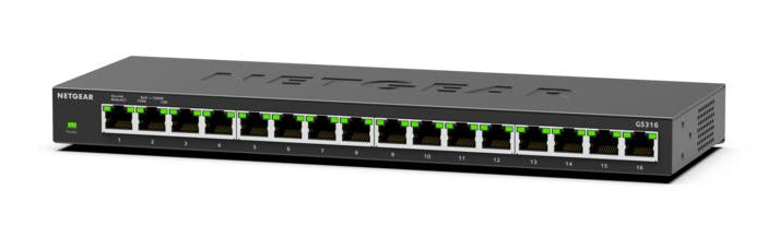 NETGEAR GS316 Switch Ethernet Gigabit Non-géré L2, 16 Ports RJ-45, Noir