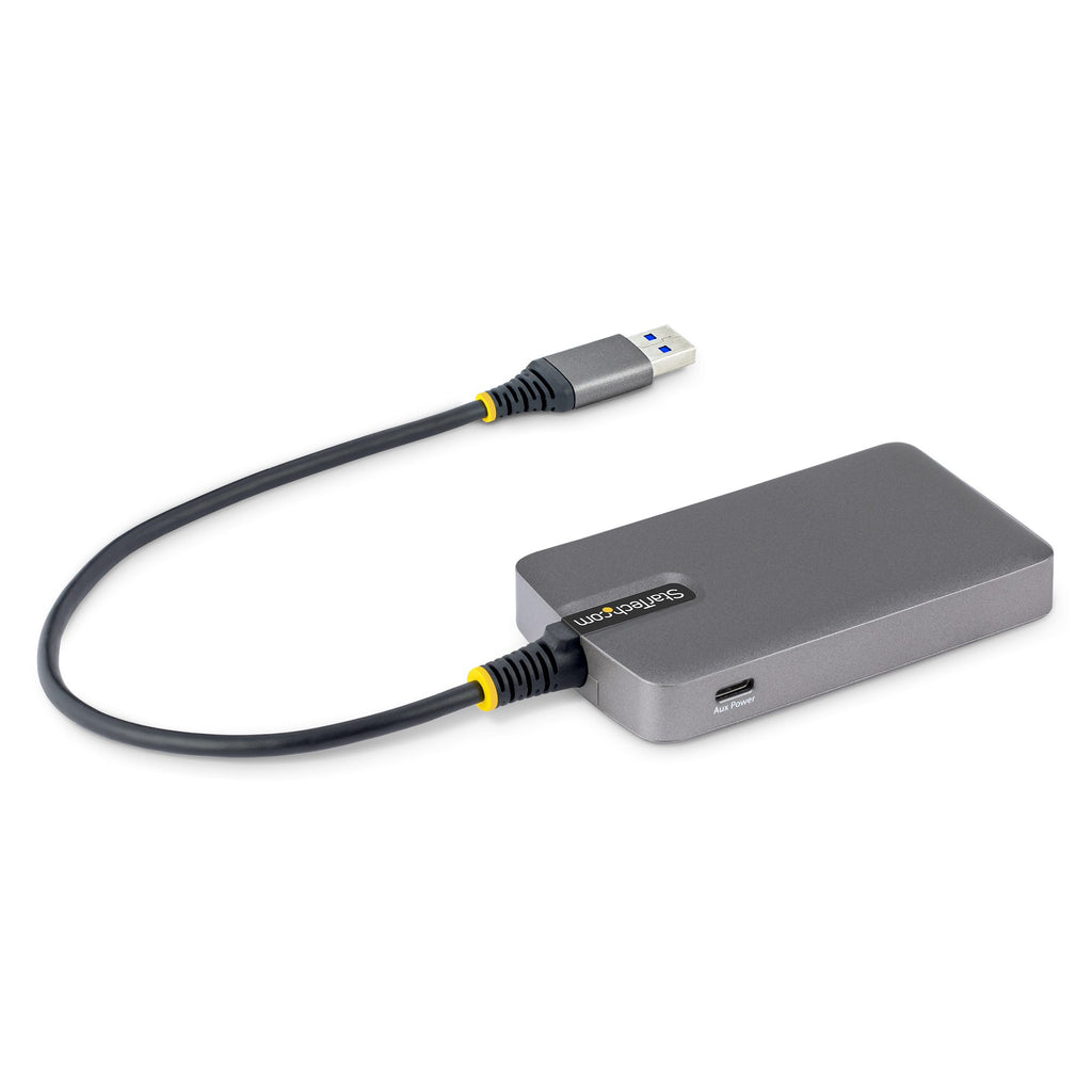 StarTech.com Hub USB-A 4 Ports, 5 Gbps, Alimenté par Bus, Hub USB-A vers 4 Ports USB-A avec Entrée d'Alimentation Auxiliaire USBC, Câble Hôte de 30 cm, Hub USB Portable pour PC de Bureau/Portable