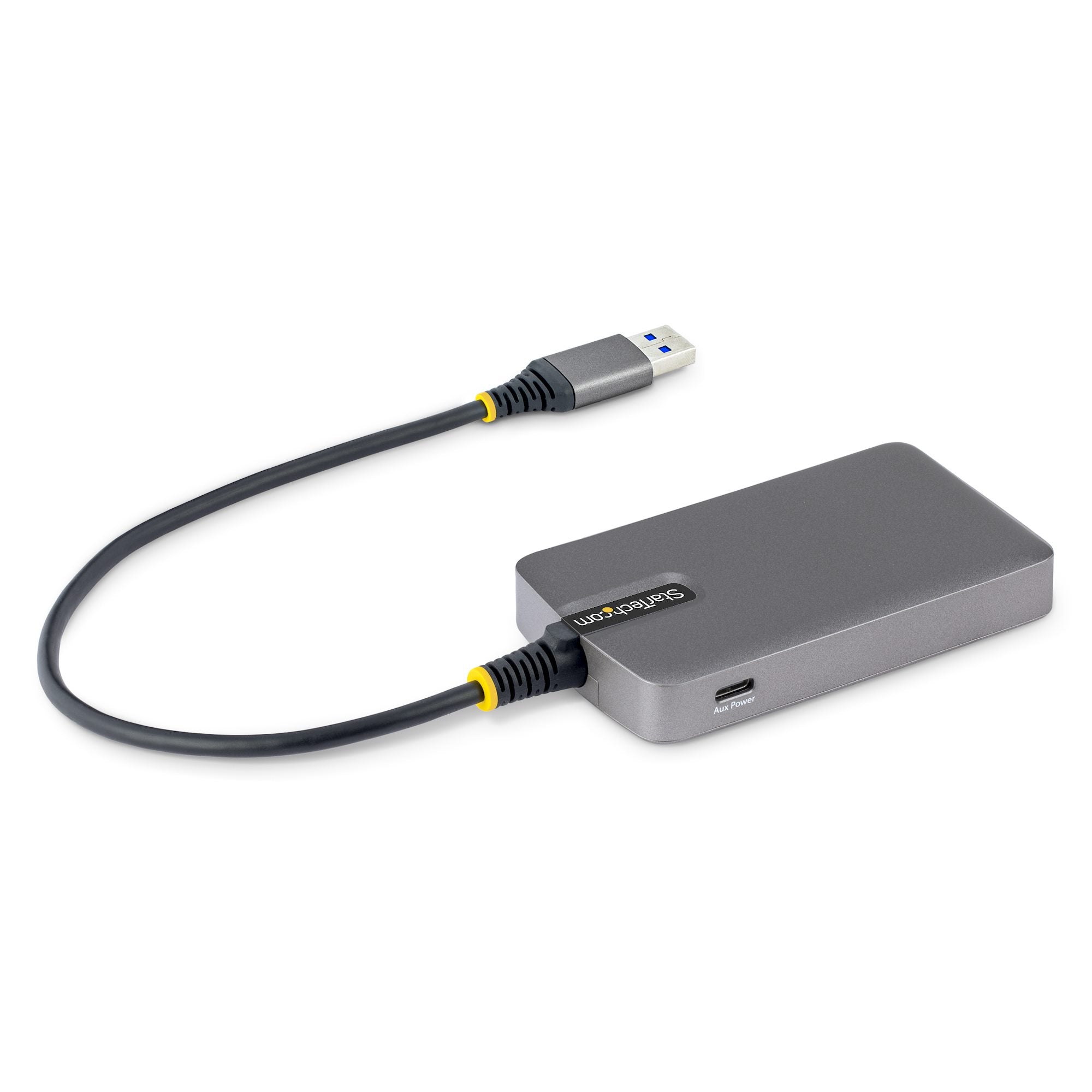 StarTech.com Hub USB-A 4 Ports, 5 Gbps, Alimenté par Bus, Hub USB-A vers 4 Ports USB-A avec Entrée d'Alimentation Auxiliaire USBC, Câble Hôte de 30 cm, Hub USB Portable pour PC de Bureau/Portable