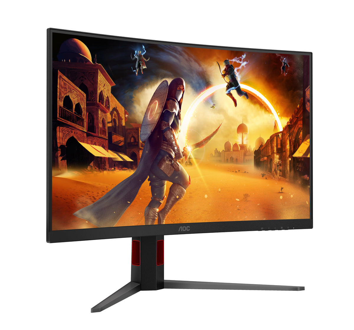 AOC G4 C32G4Z Écran PC Courbe 31.5" Full HD 1920 x 1080 LCD Noir et Rouge