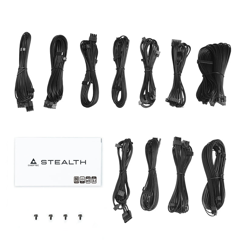 Chieftec Stealth 1200W Vega M Series SPX-1200-FC 80+ Platin unité d'alimentation d'énergie 24-pin ATX ATX Noir
