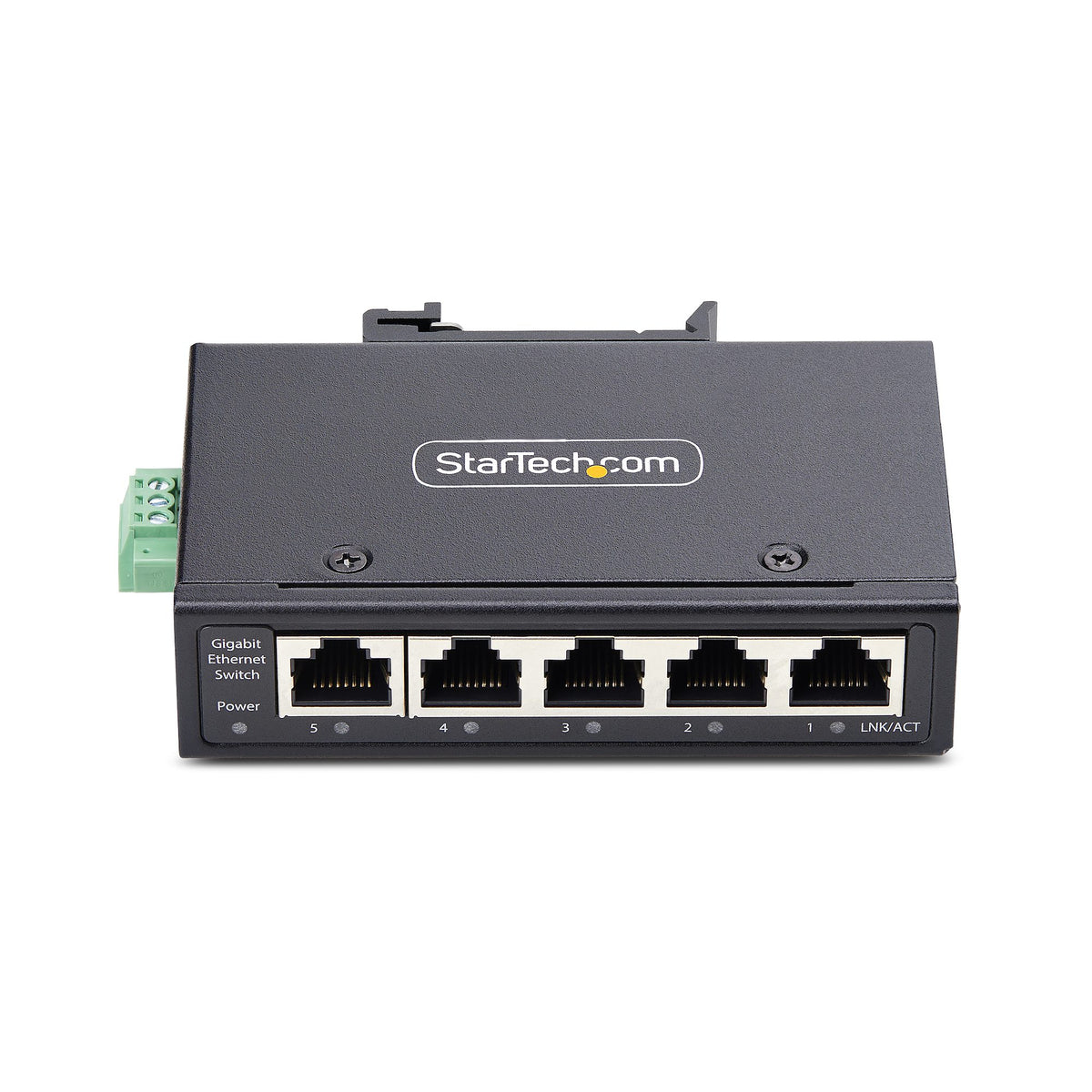 StarTech.com Switch Réseau Industriel 5 Ports Non Géré Gigabit Ethernet, Rail DIN/Mural, IP30, -40°C à 75°C, 9-60V DC, T