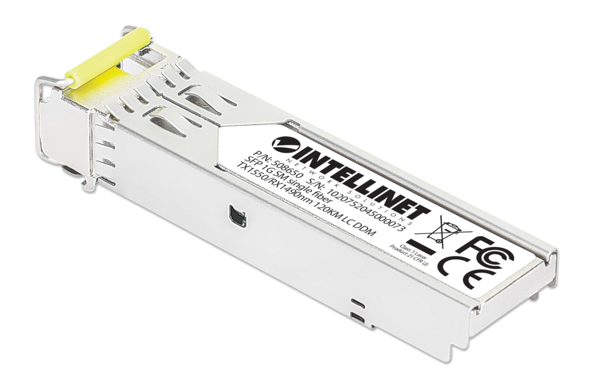 Intellinet Module SFP Gigabit WDM Bidirectionnel 1000Base-BX-D Monomode LC 120km RX1490/TX1550
