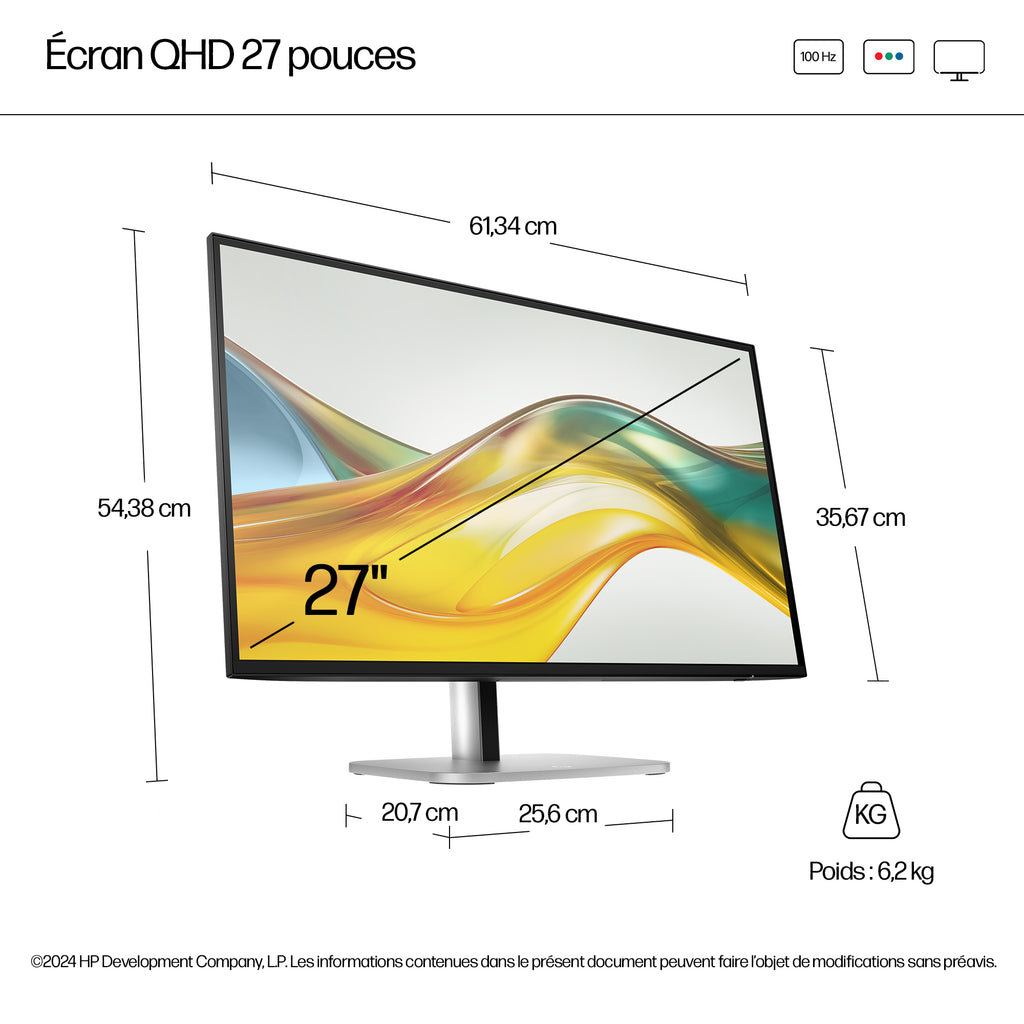 HP Series 5 Pro Écran QHD 27 pouces 527pq Sans PVC