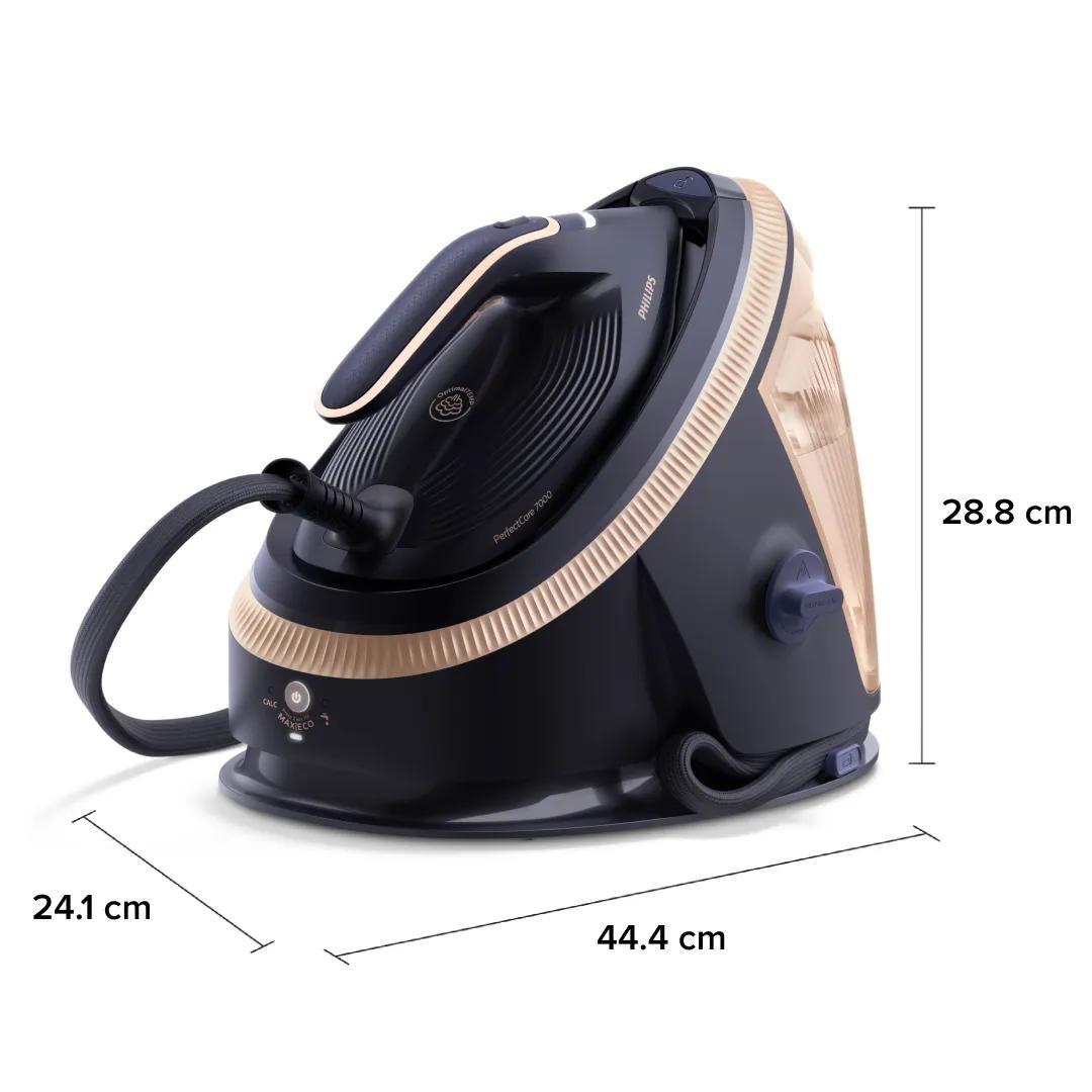 Philips Centrale Vapeur PerfectCare Série 7000, Semelle SteamGlide Elite, Technologie OptimalTEMP